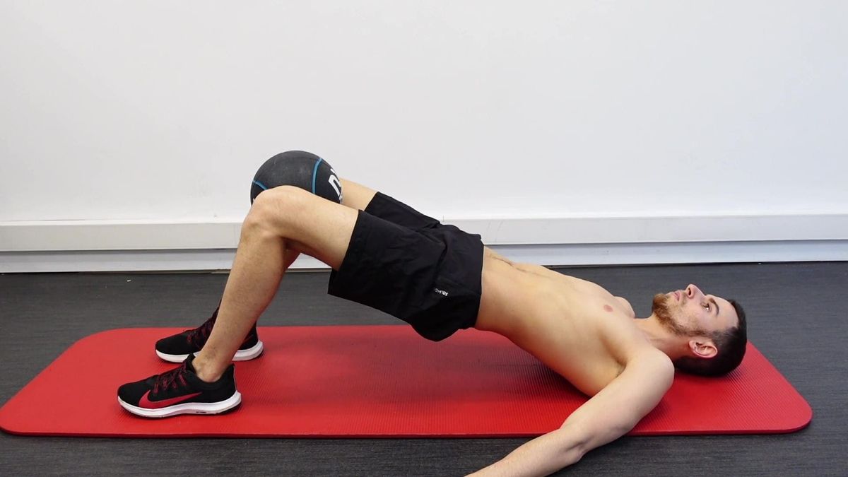 Glute Bridge With Adduction & Transverse Abdominal Activation