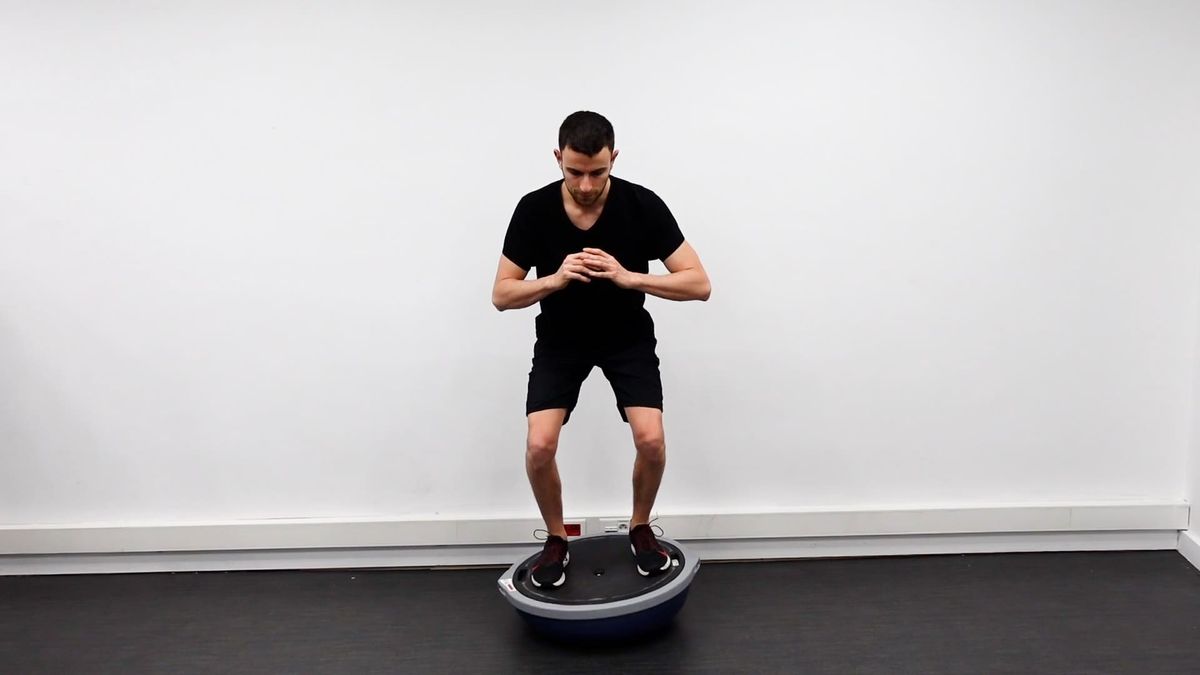 Light Held Squat on Unstable Surface