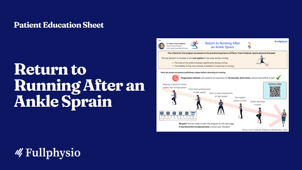 Returning to Running After an Ankle Sprain