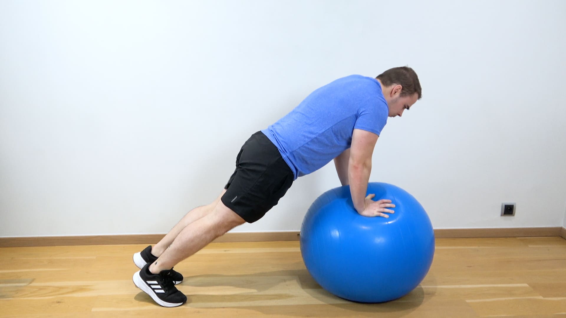 Stabilité épaule en gainage avec déstabilisations, vue 1