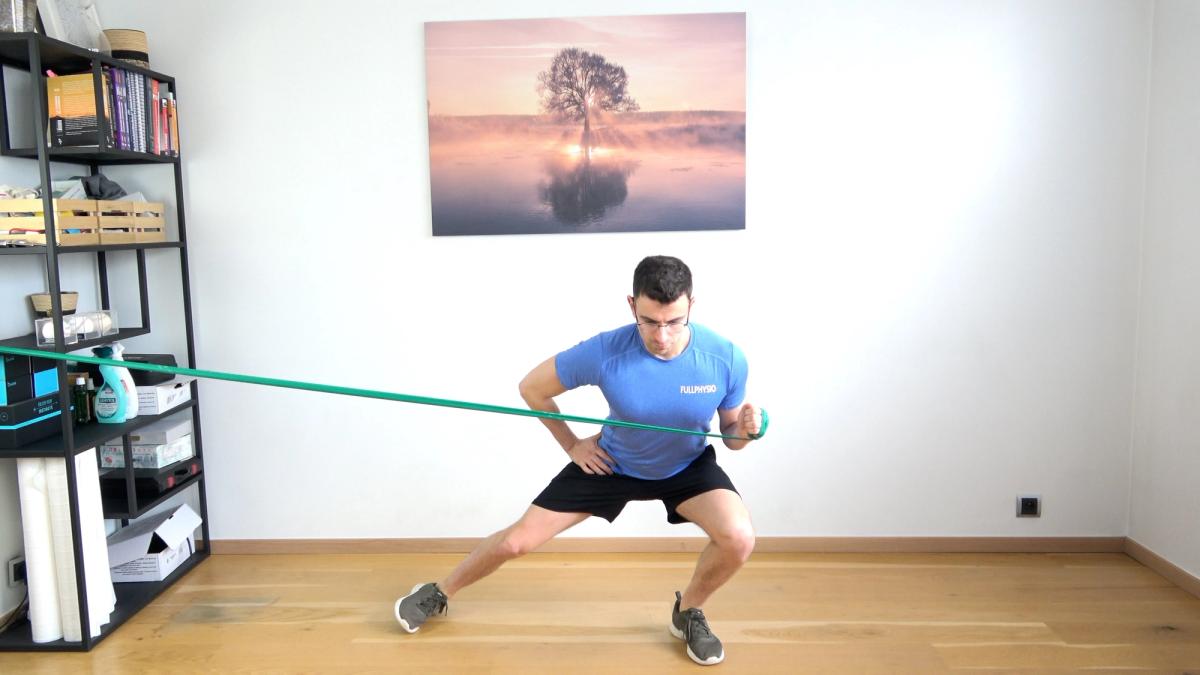 Isometric External Rotation With Lateral Lunge