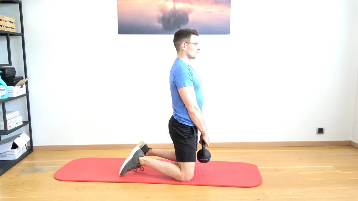 Travail port de charge avec kettlebell