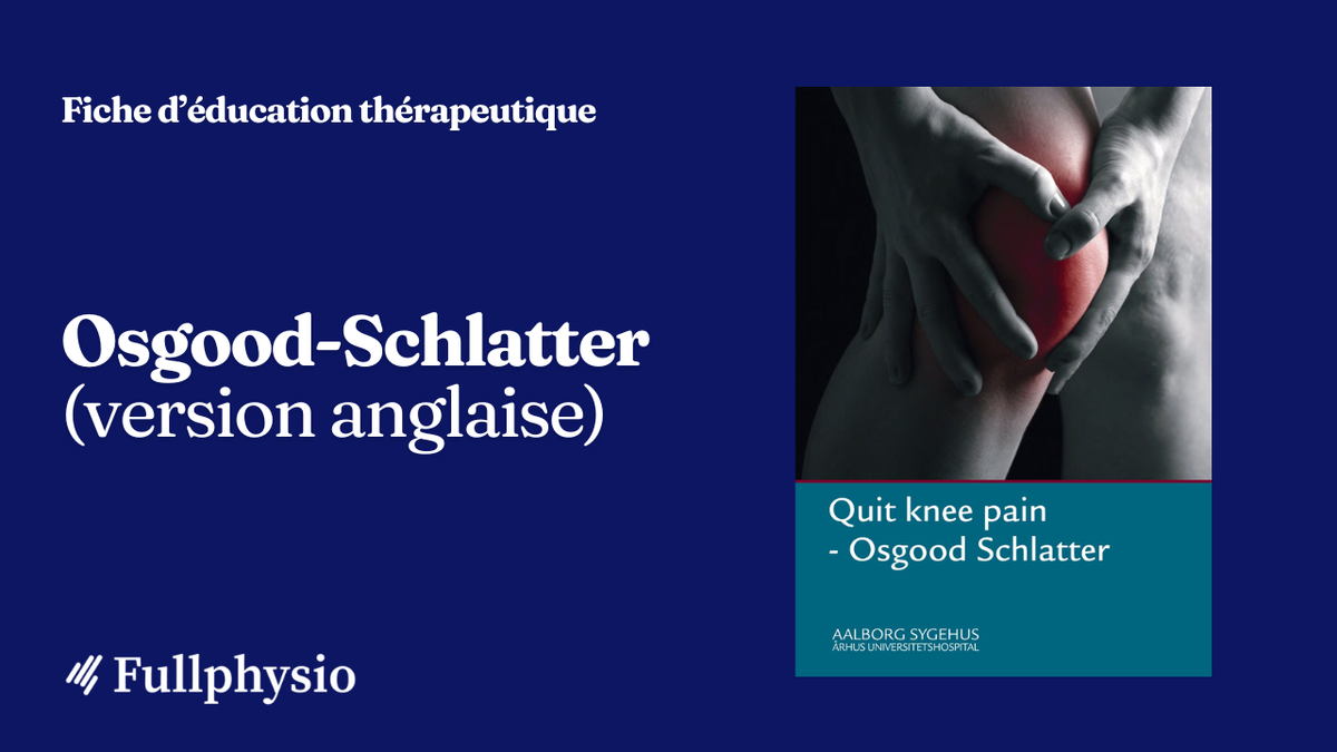 Éducation thérapeutique – Osgood-Schlatter (version anglaise)