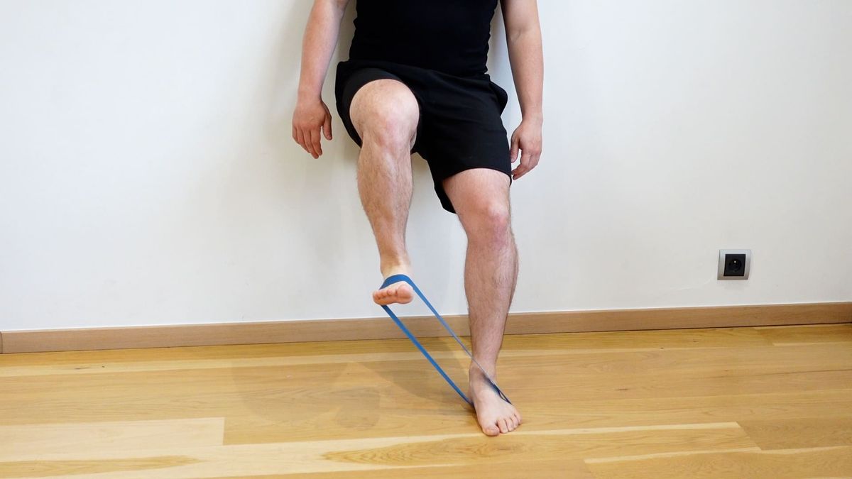 Isometric Wall Sit With Knee Raise