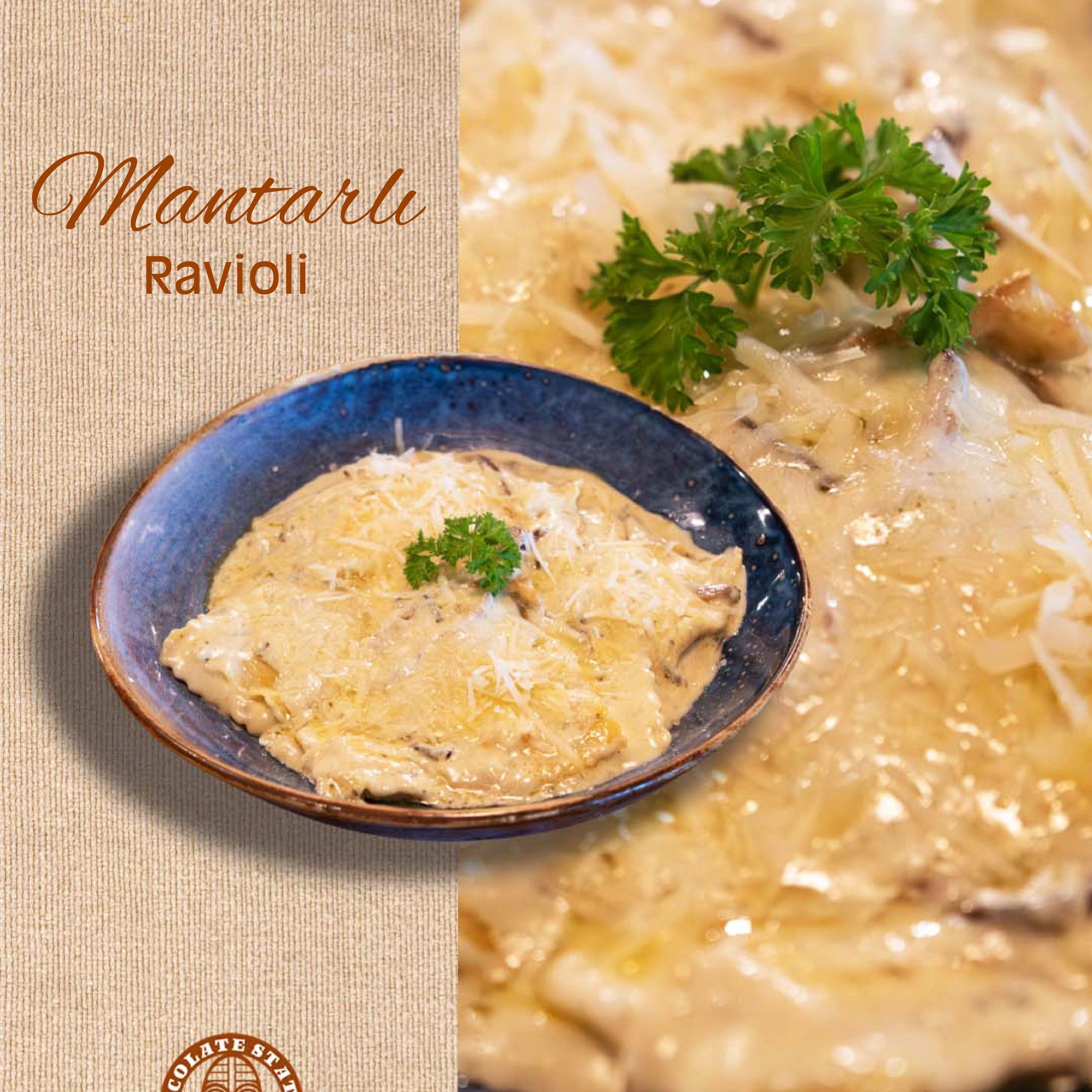 İstiridye Mantarlı Peynirli Ravioli