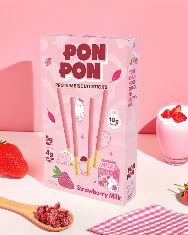 Pon Pon Strawberry Milk Biscuit Sticks package
