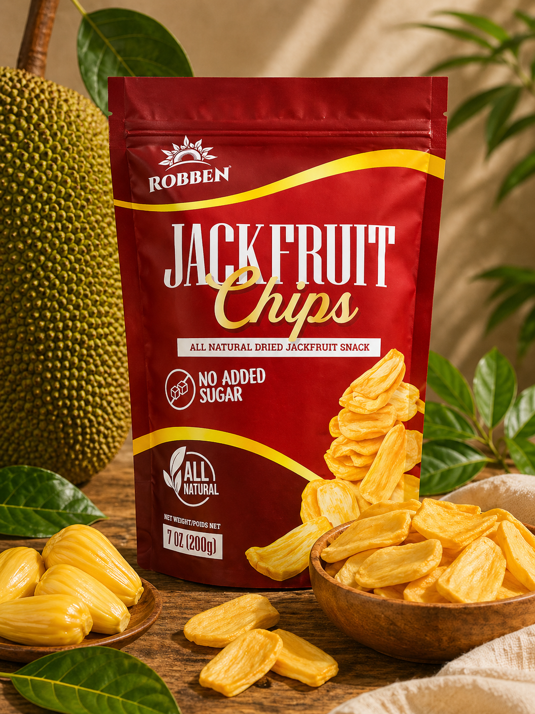 Robben jackfruit snack product for LLB Food Distribution
