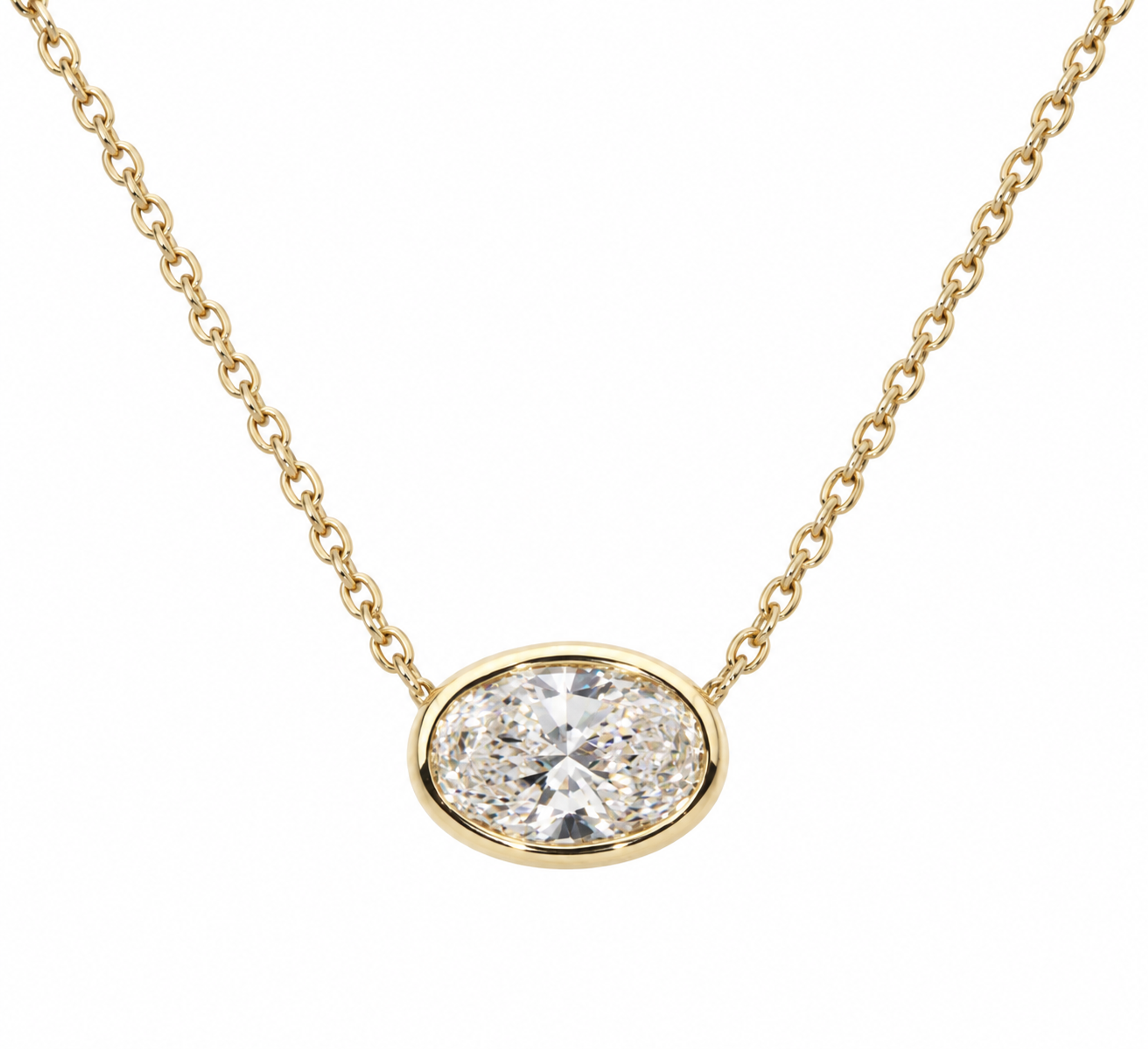 Oval Bezel Necklace