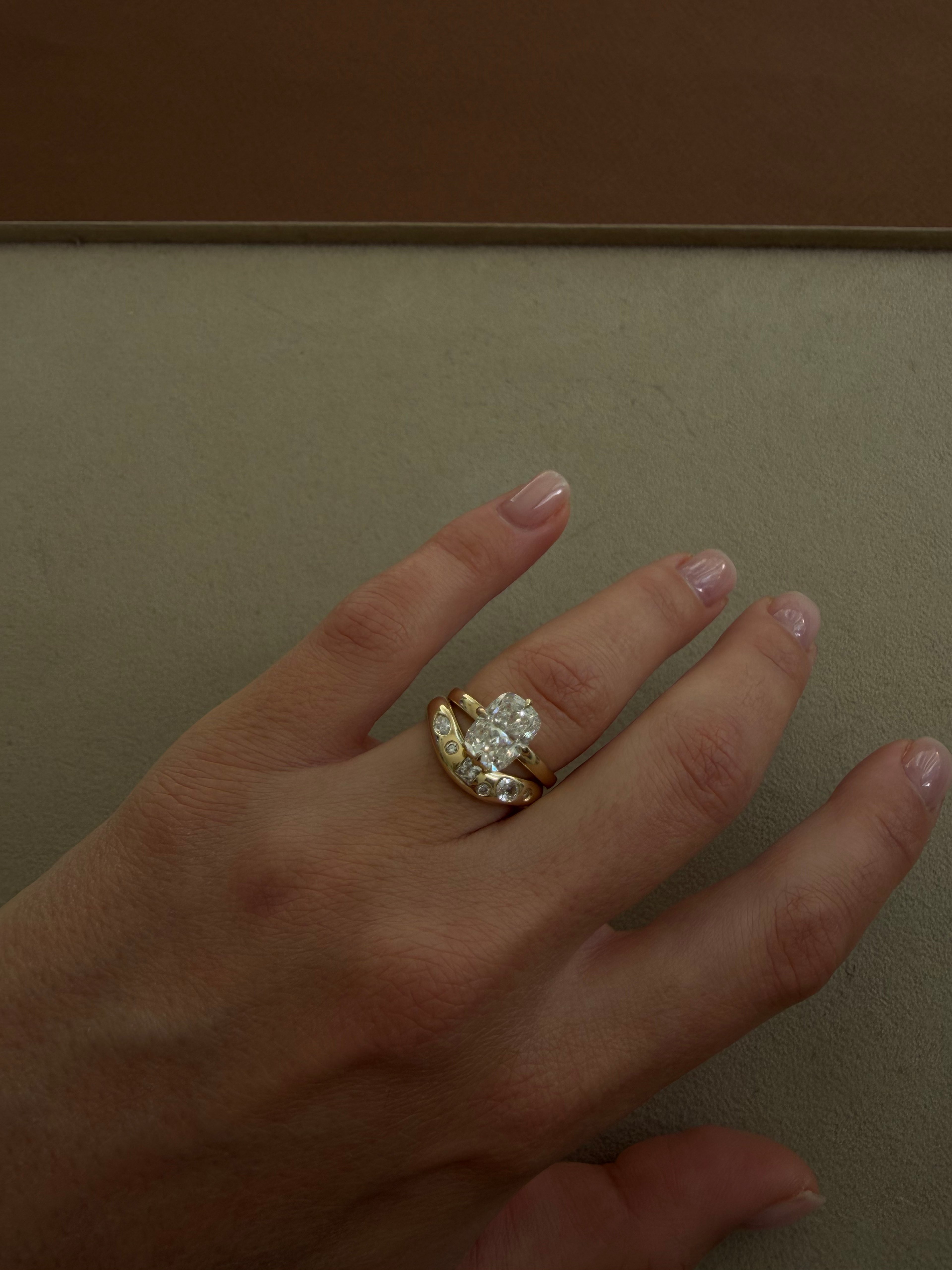 Mixed Diamond Signet Ring