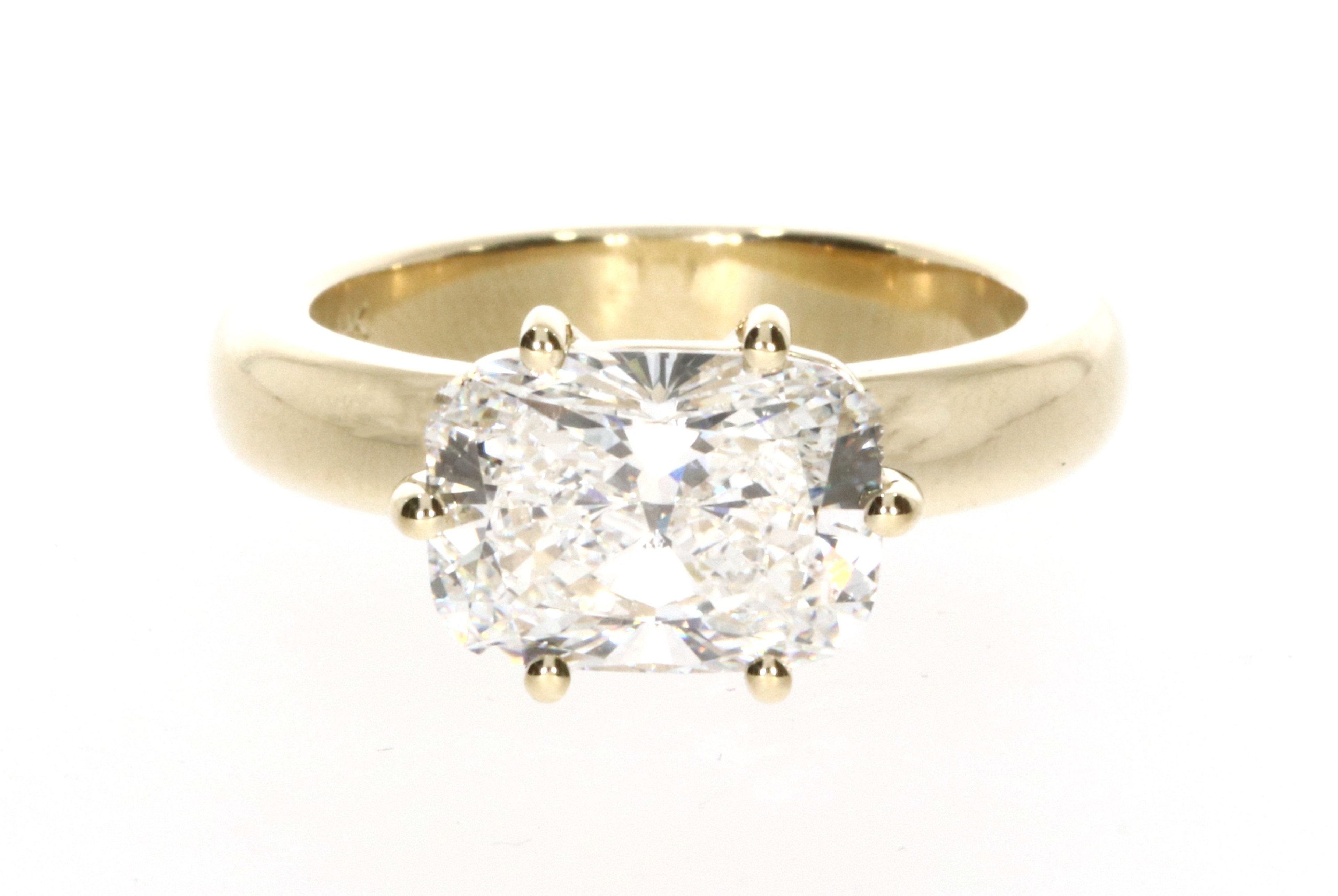 Six Prong Cushion Ring