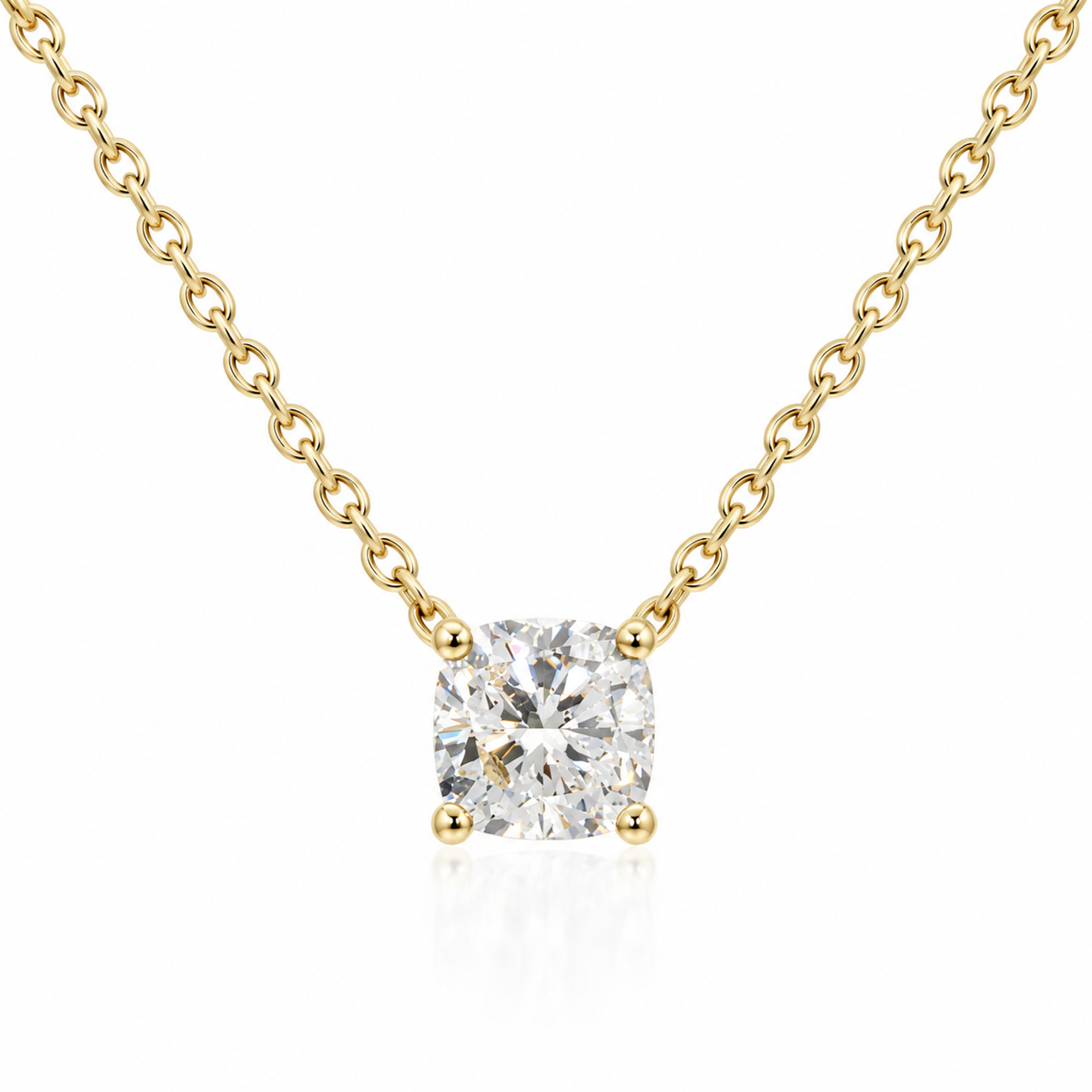 Cushion Diamond Necklace