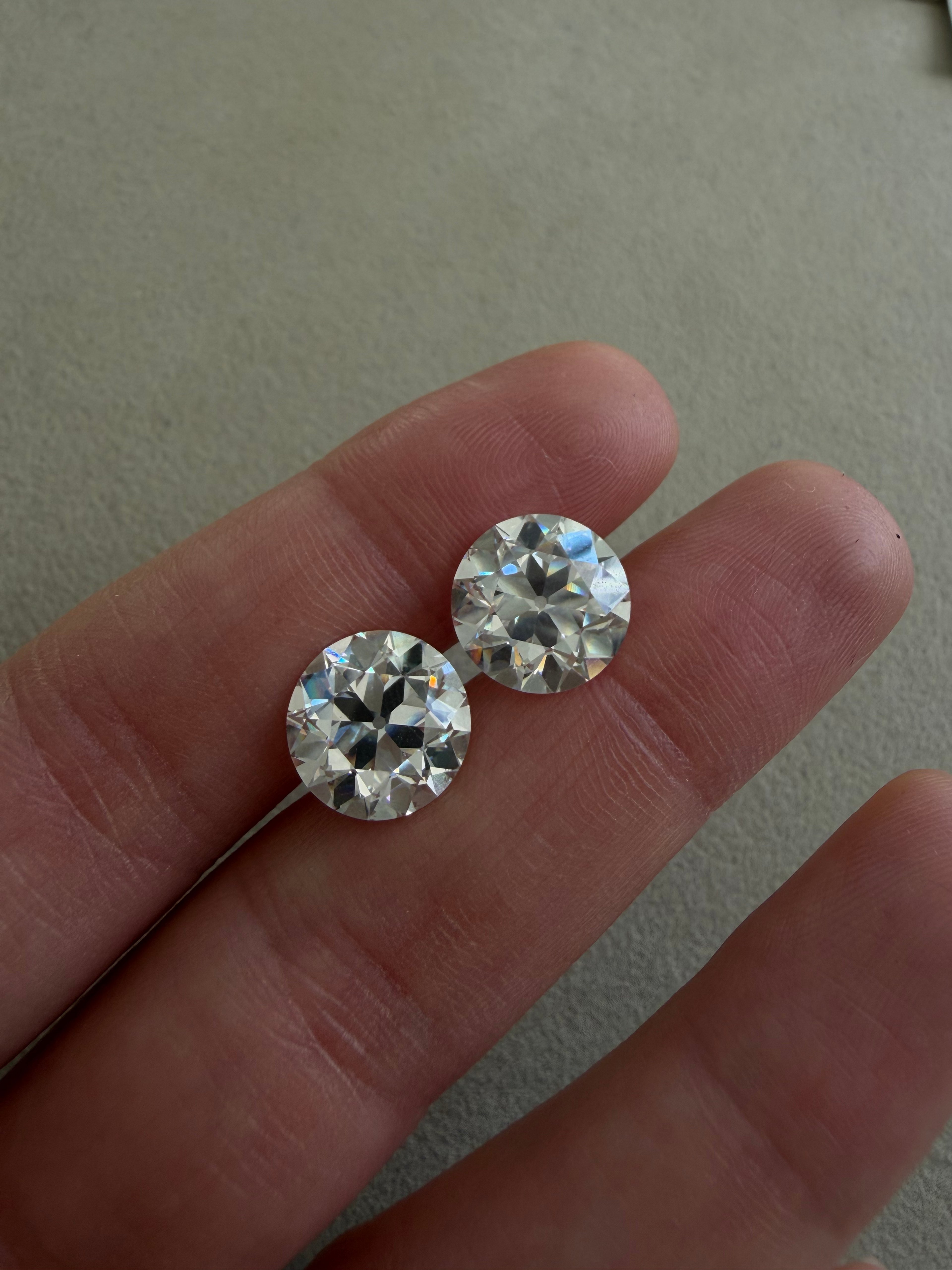 Old Cut Round Earrings