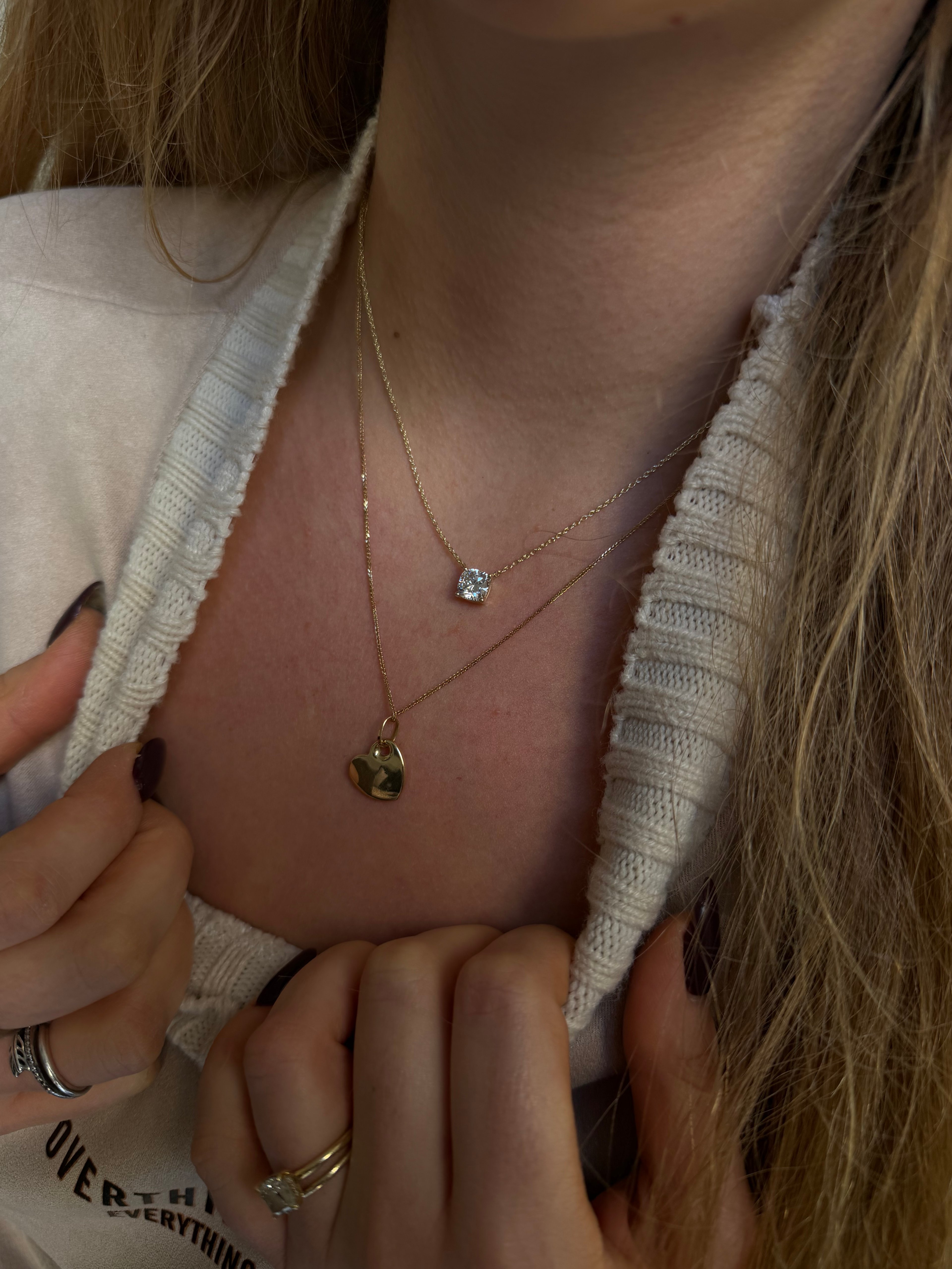 Cushion Diamond Necklace