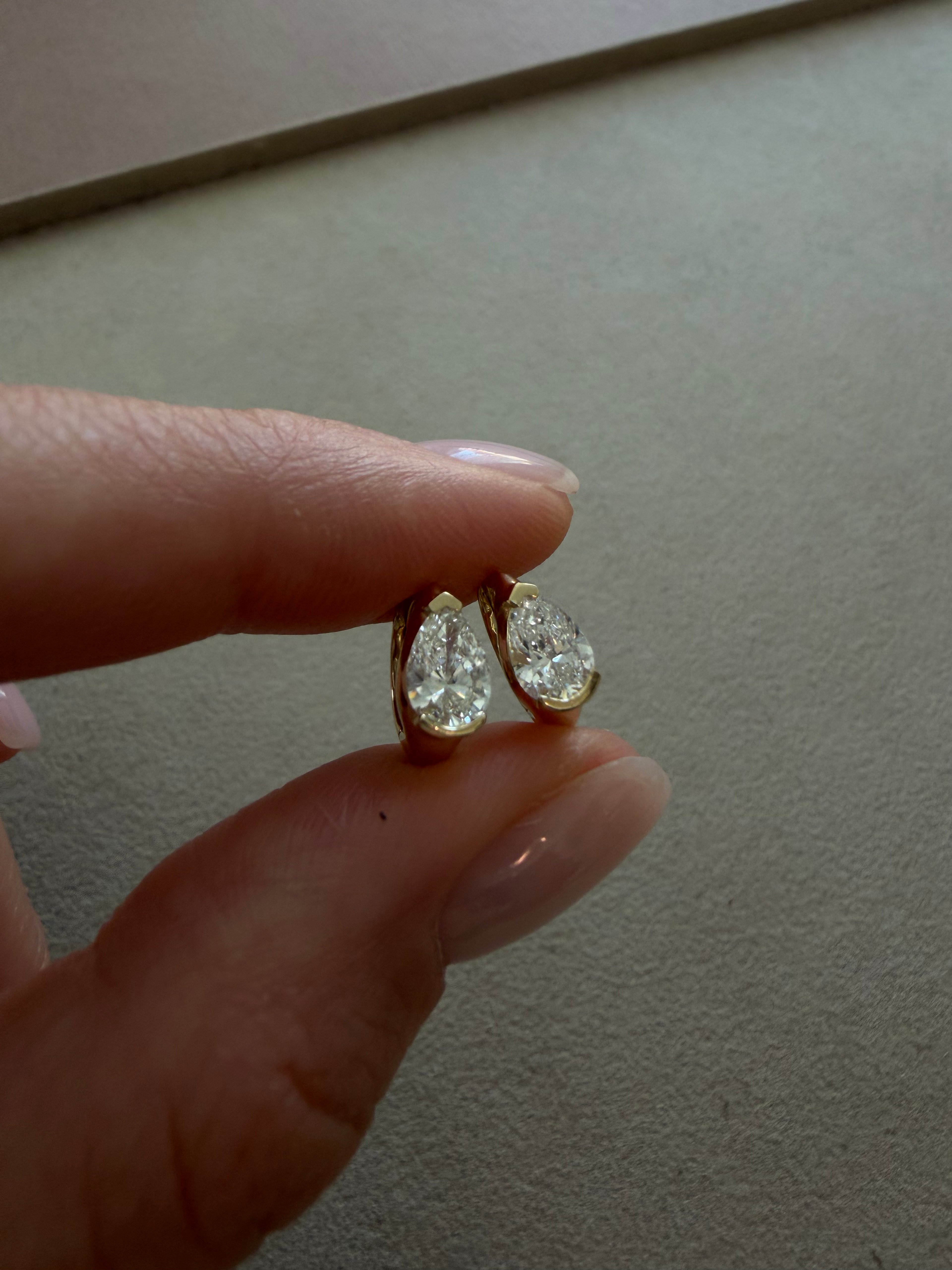 Huggie Pear Earrings