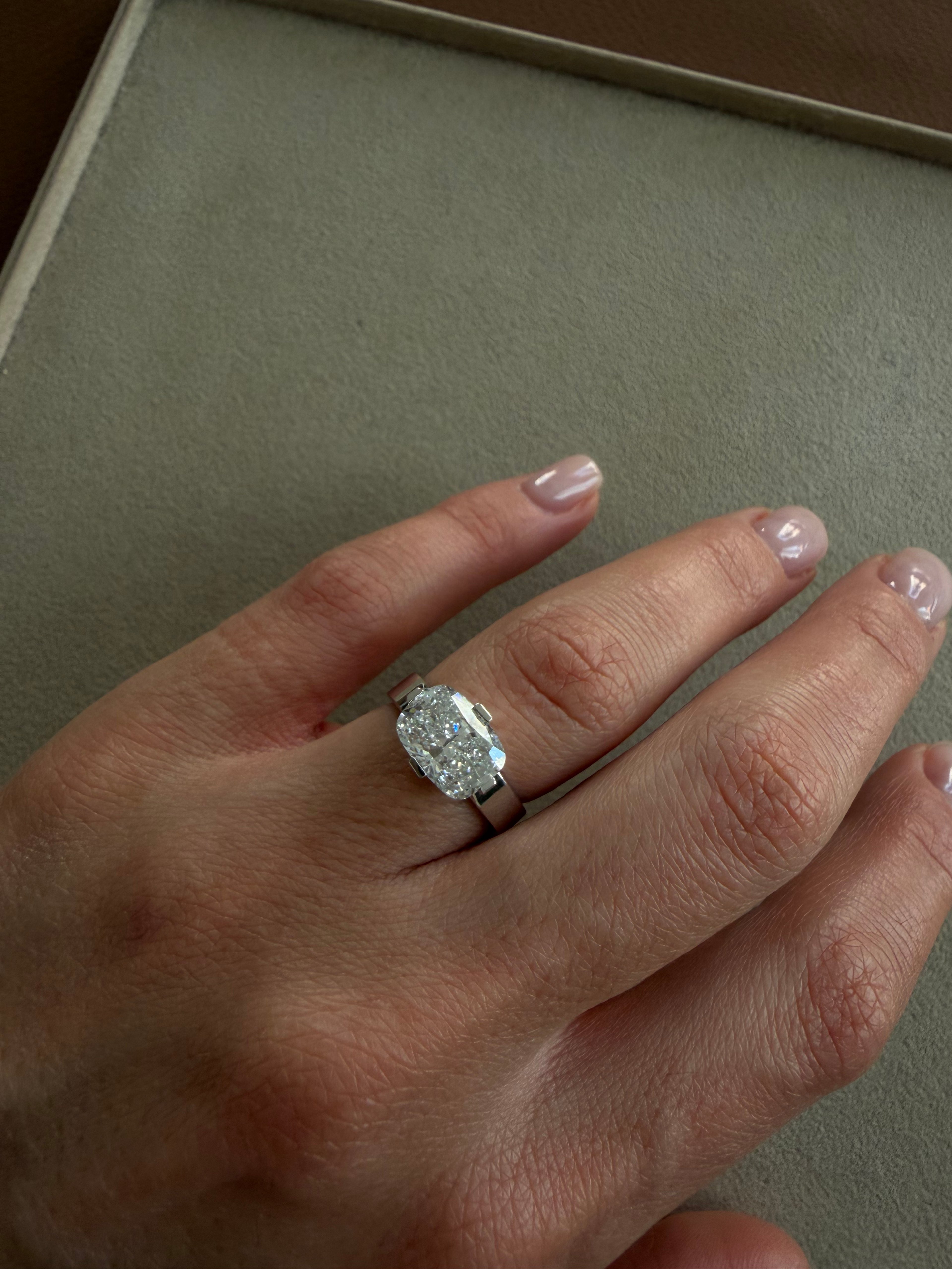 Gallery Cushion Ring