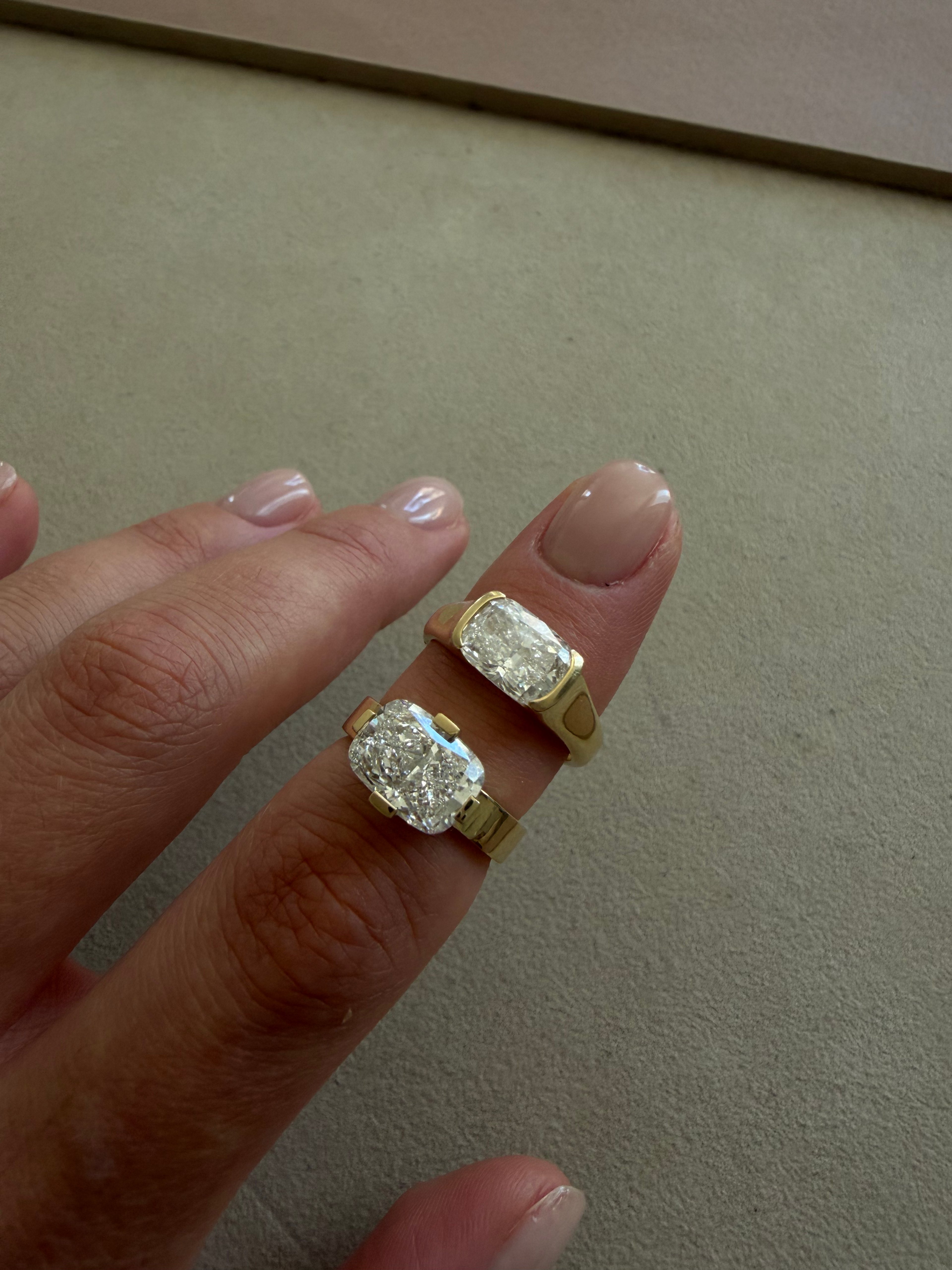 Gallery Cushion Ring