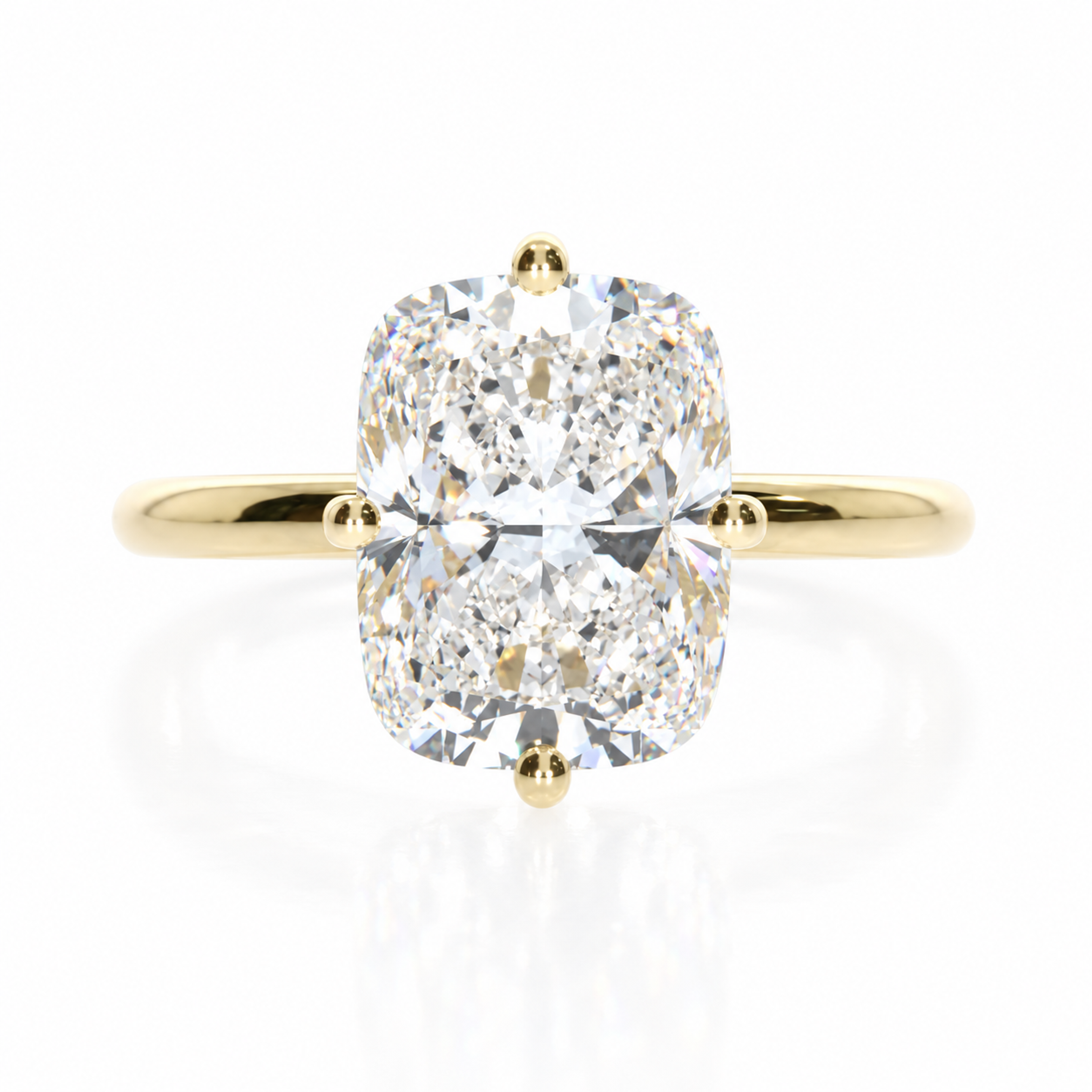 Cushion Prong Plus Ring