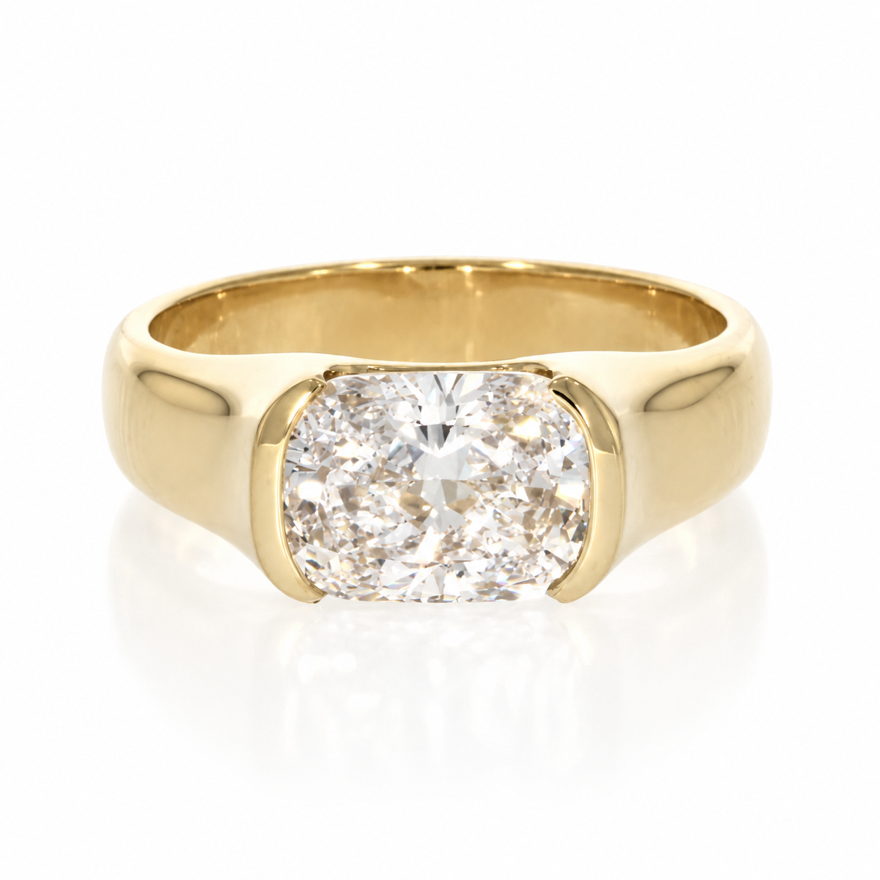 Wide Band Cushion Ring
