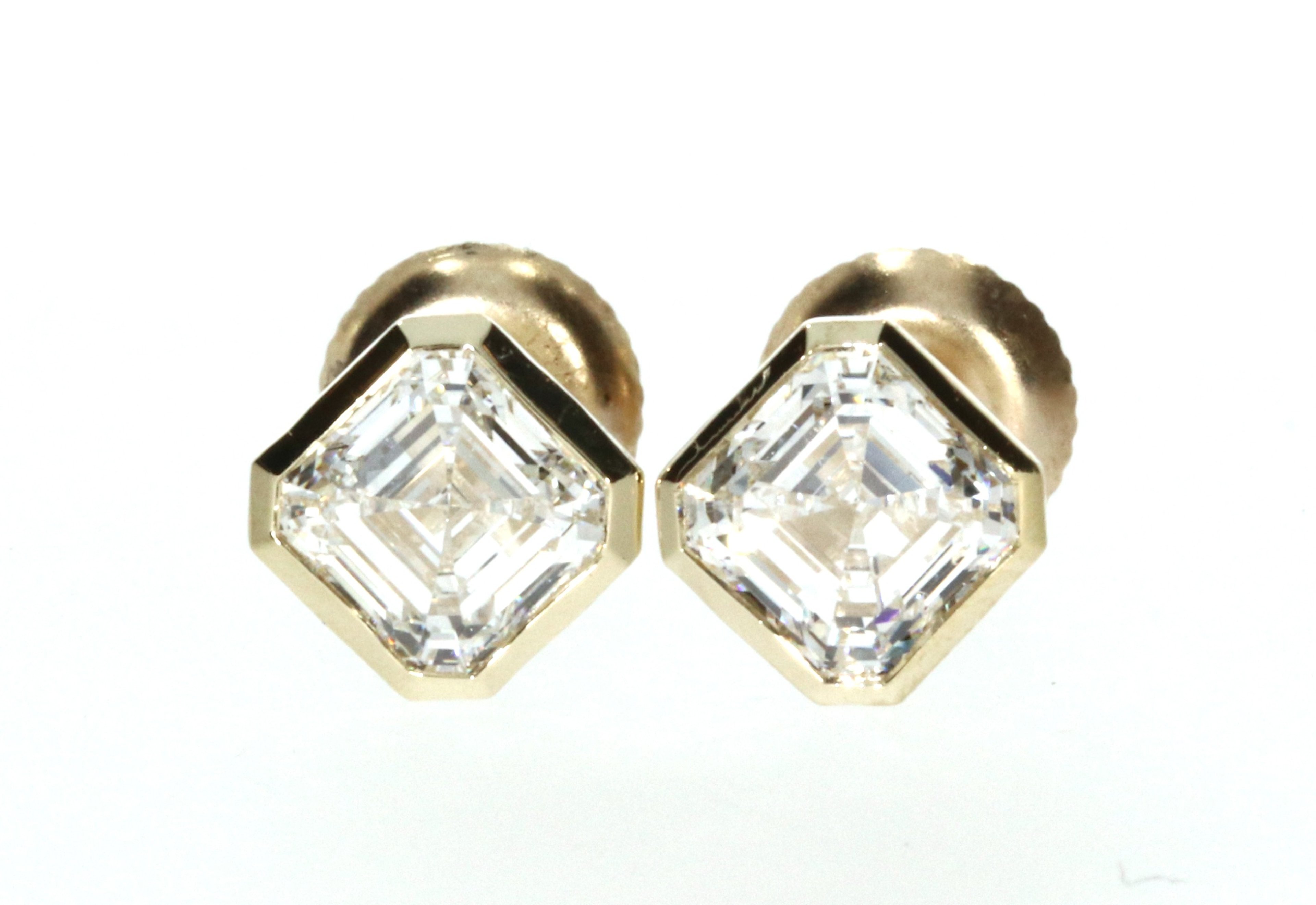 Asscher Bezel Earrings