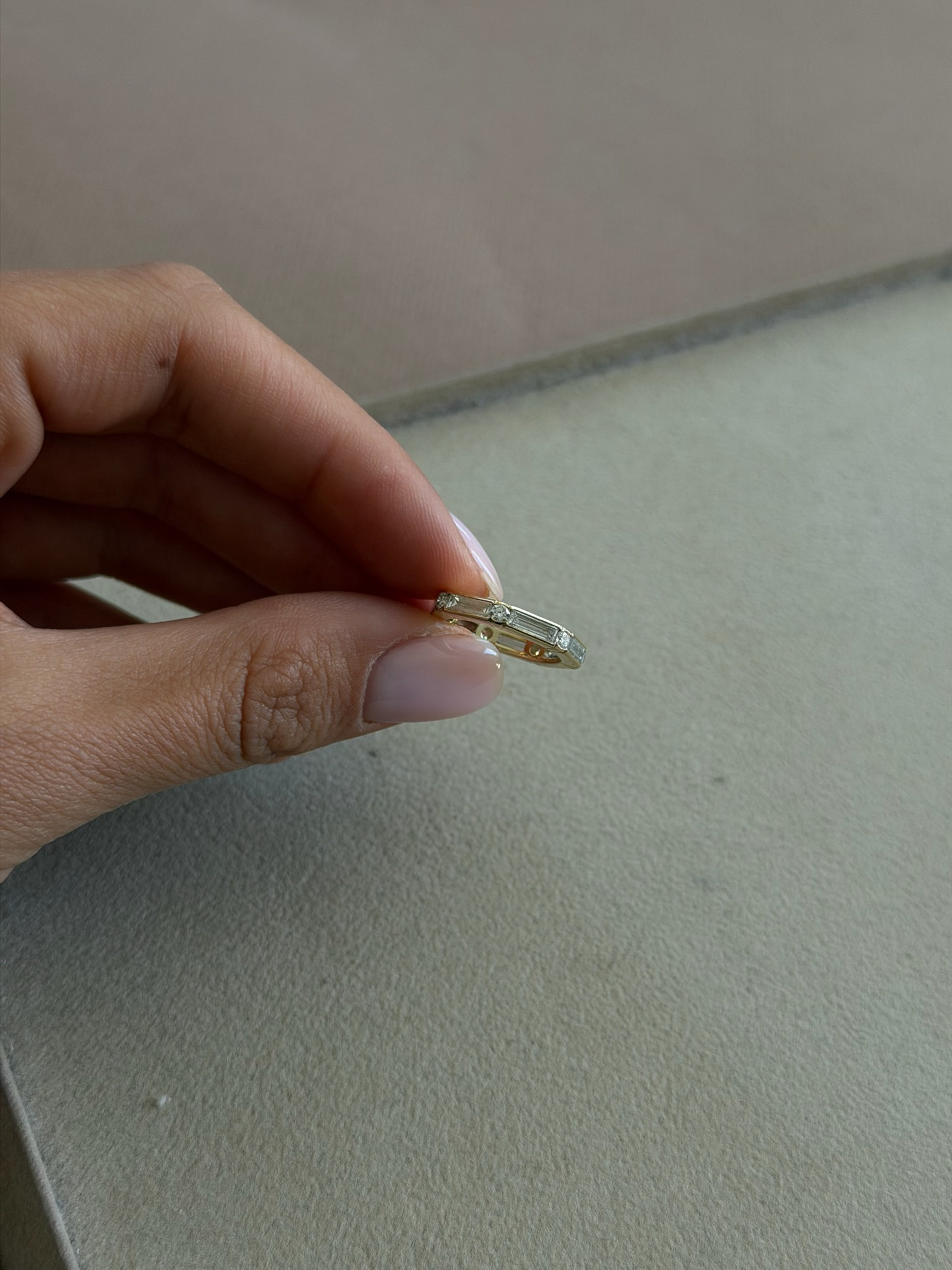 Baguette & Round  Full Eternity Ring