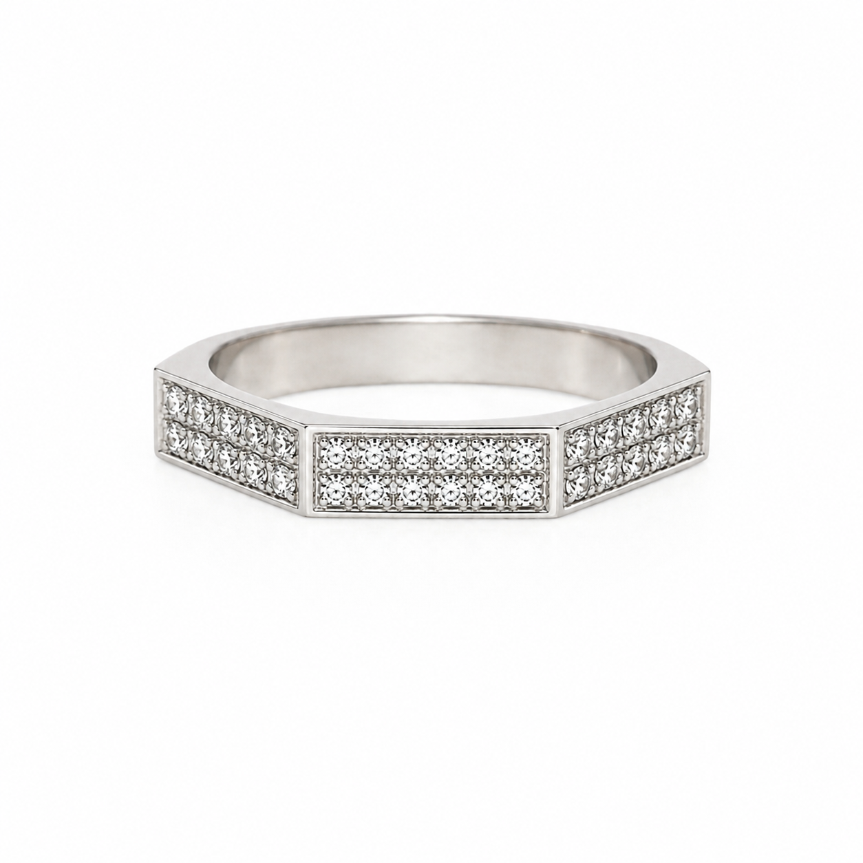 Pavé boreg Ring