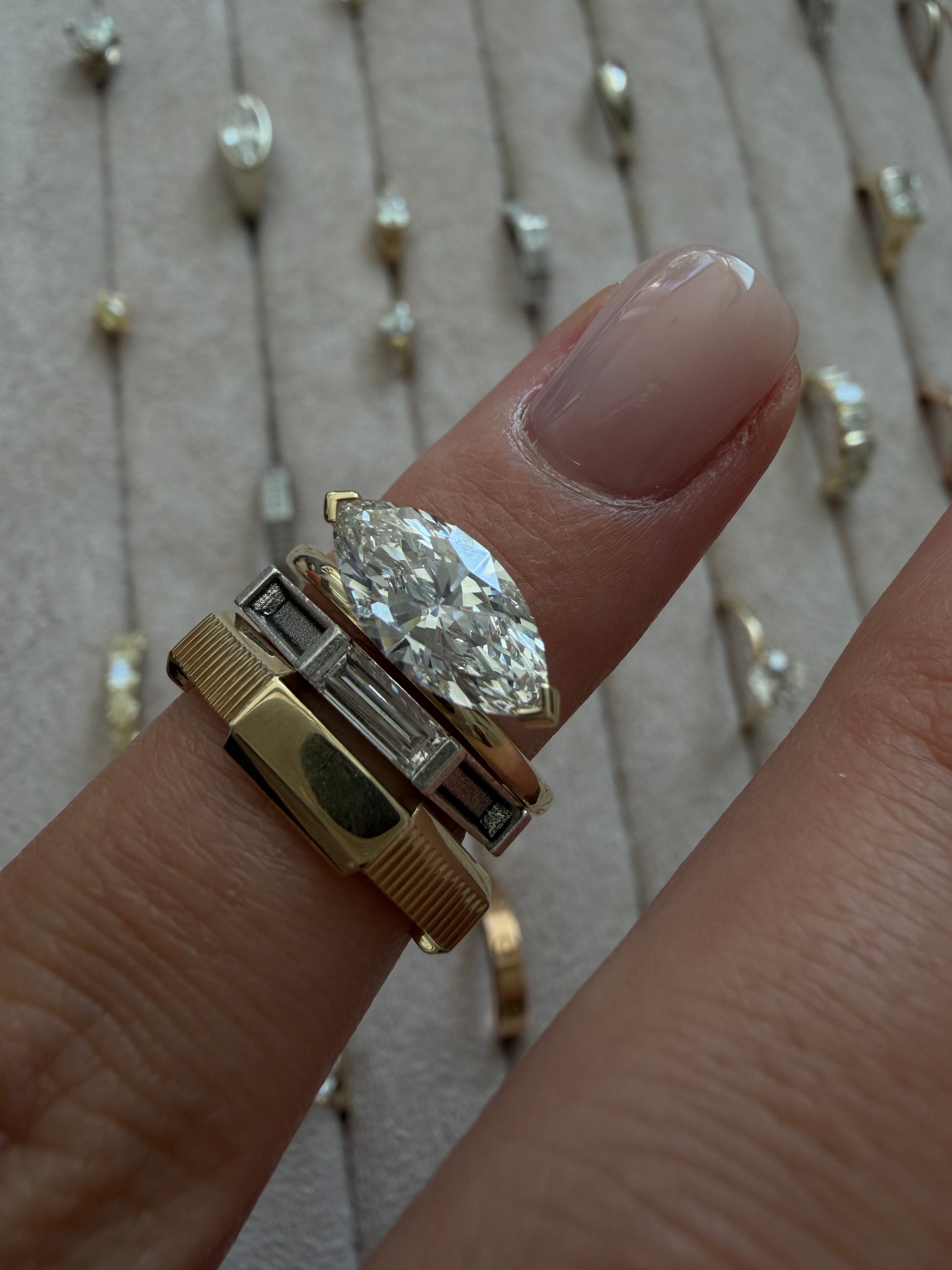 Floating Marquise Ring