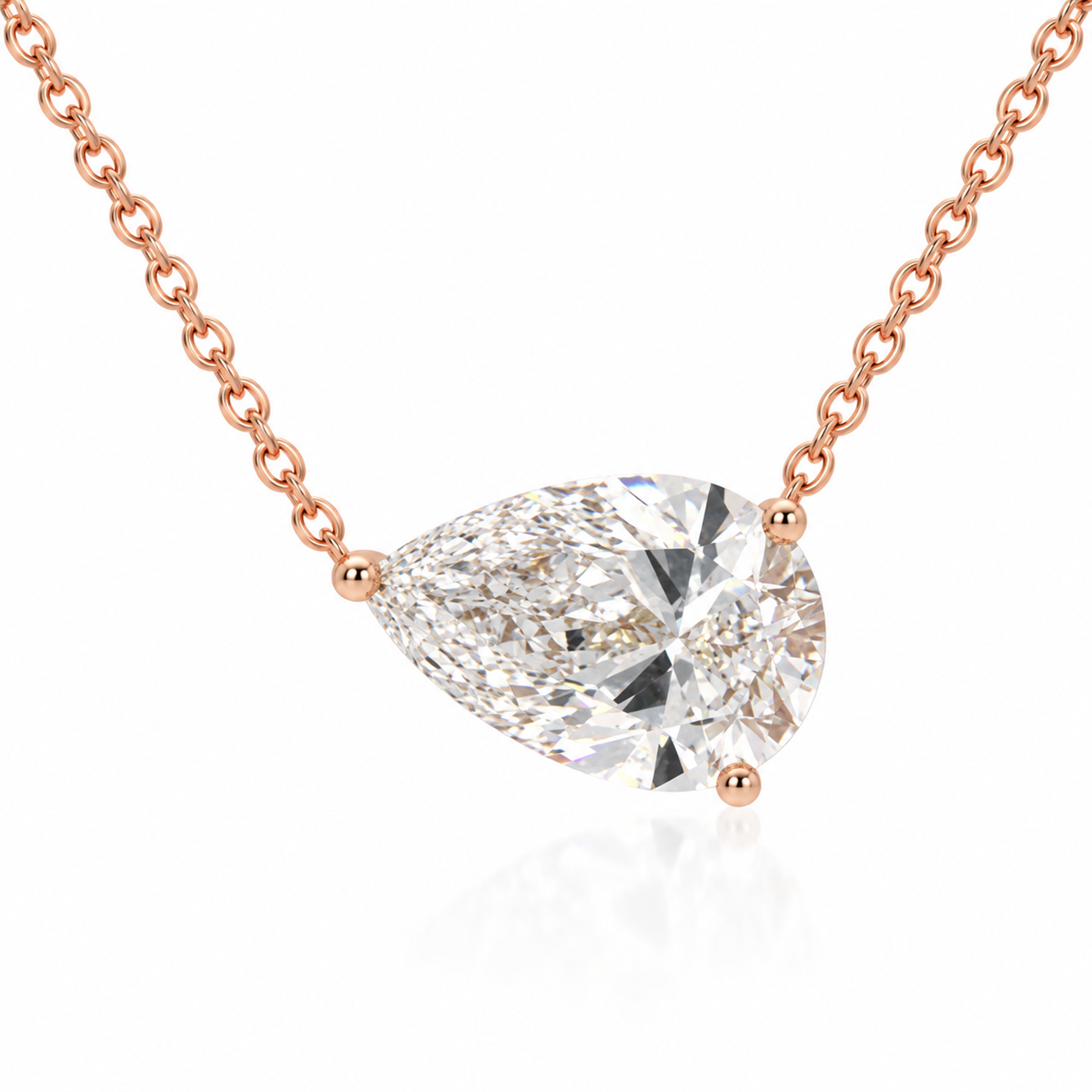 East-West Pear Necklace