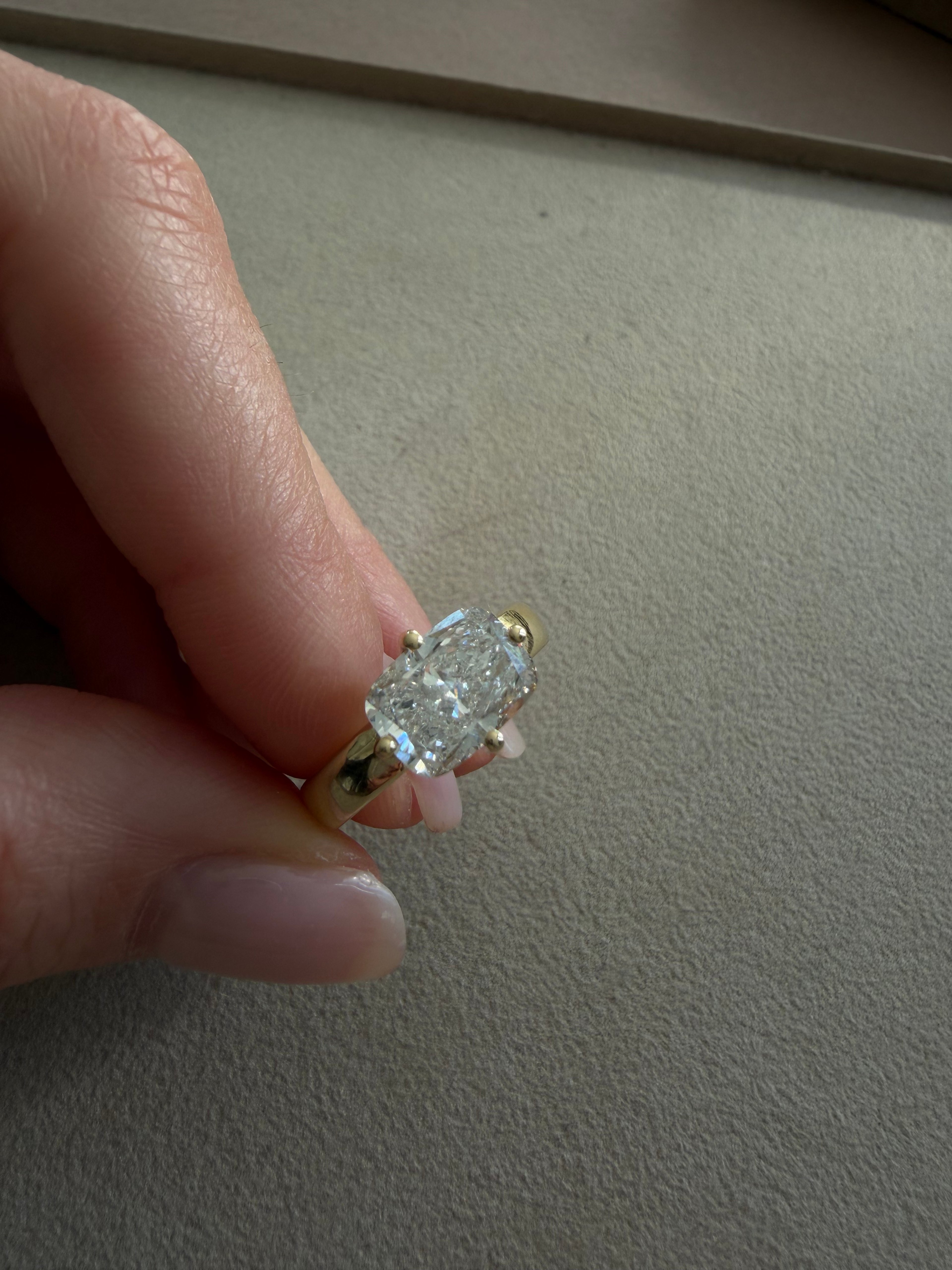 East-West Elongated Cushion Ring