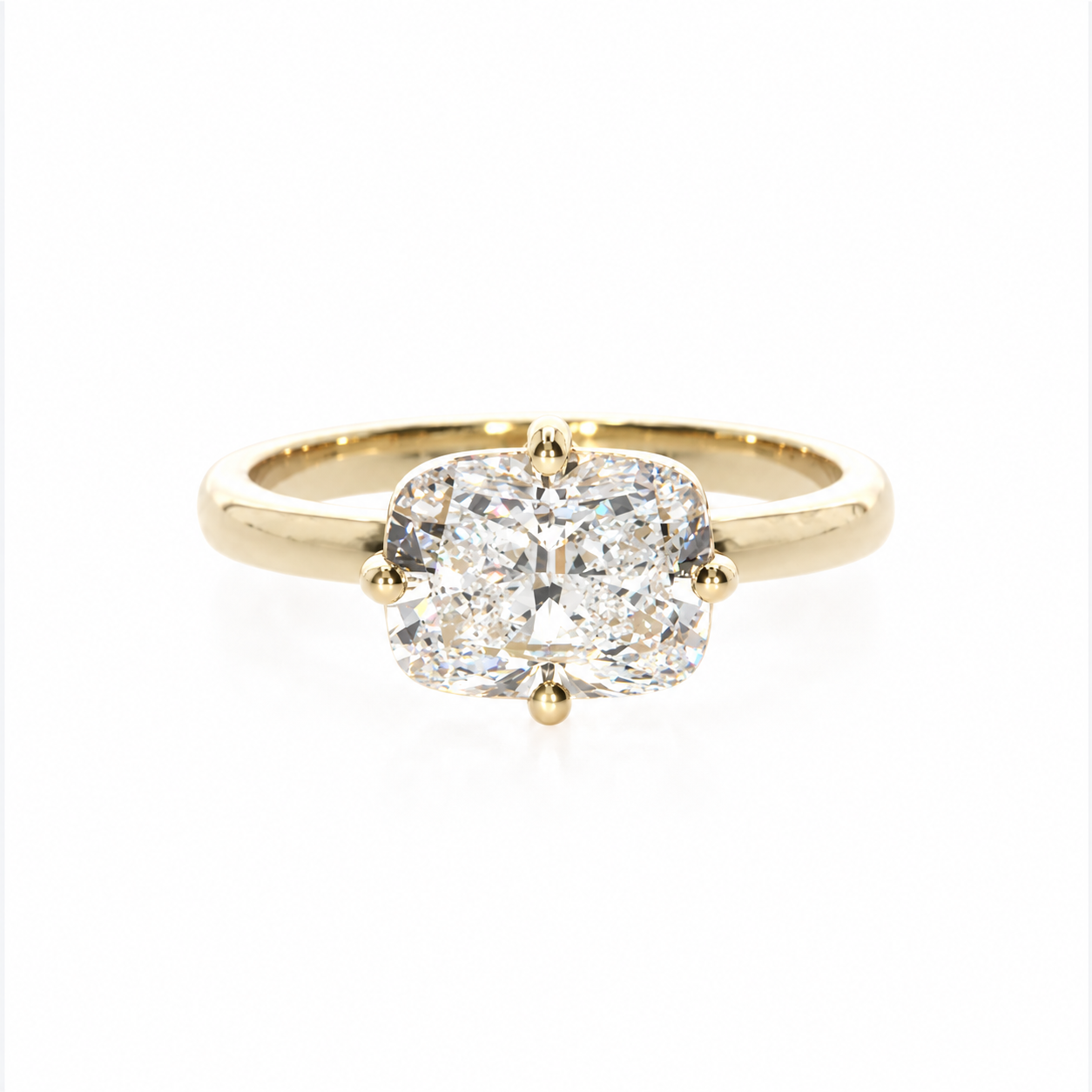 East-West Elongated Cushion Ring