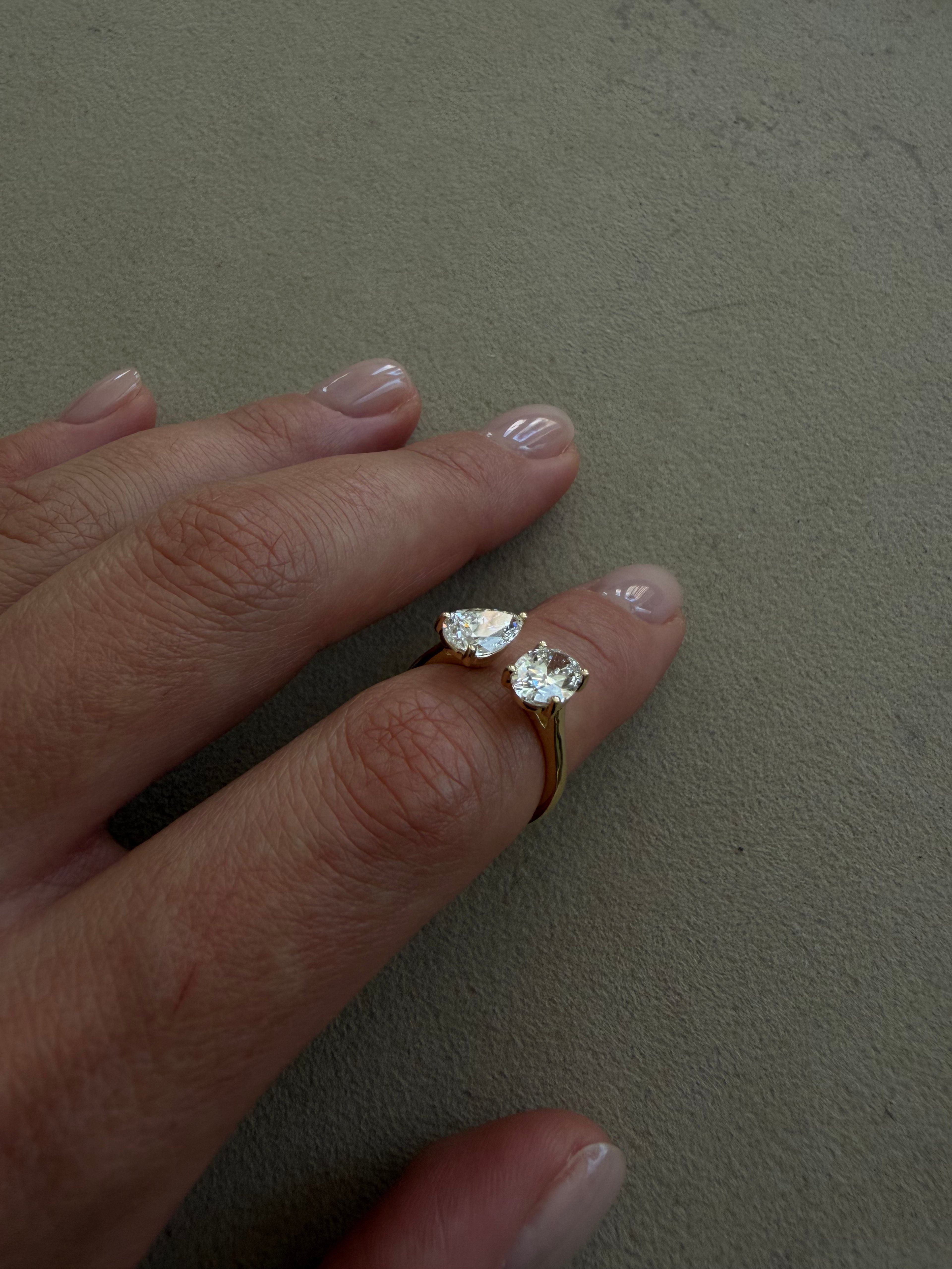 Open Pear & Oval Ring