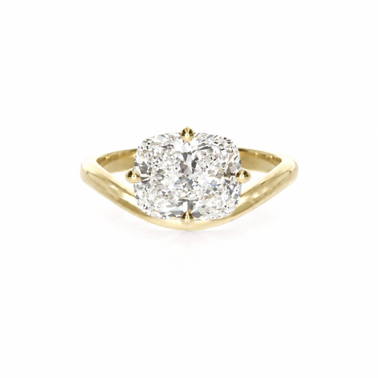 Floating Cushion Wave Ring