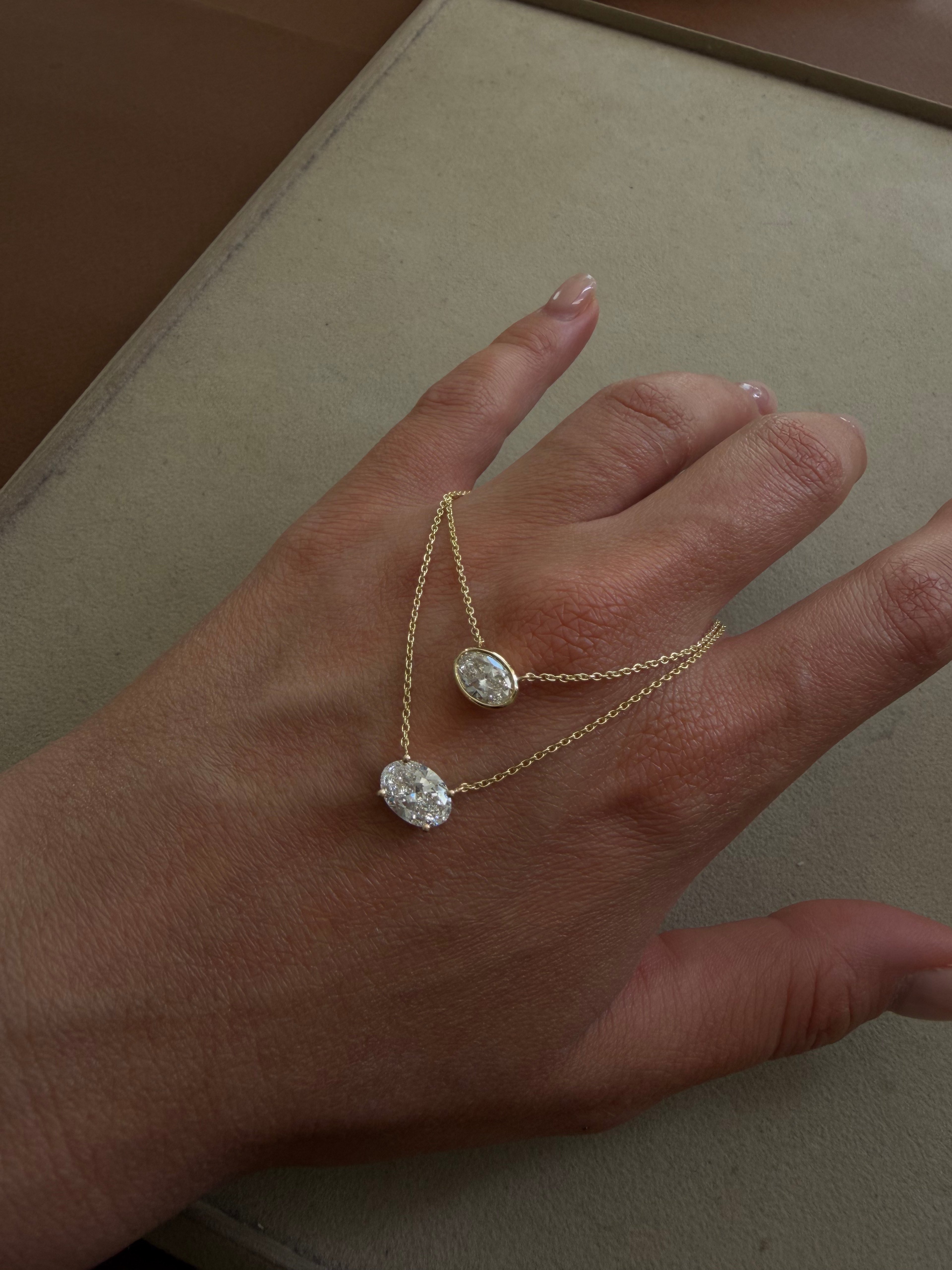 Oval Bezel Necklace