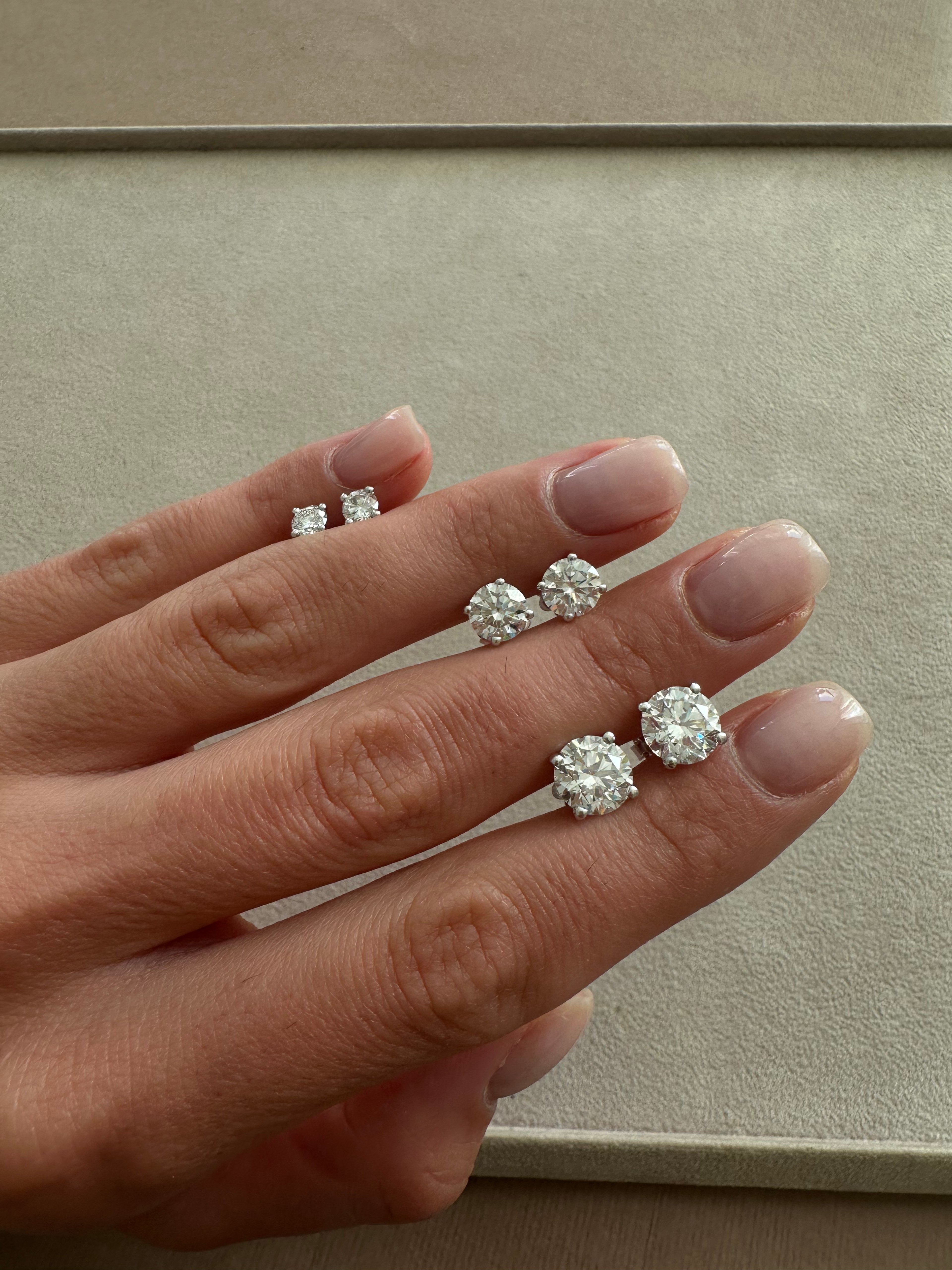Classic Round Diamond Stud Earrings