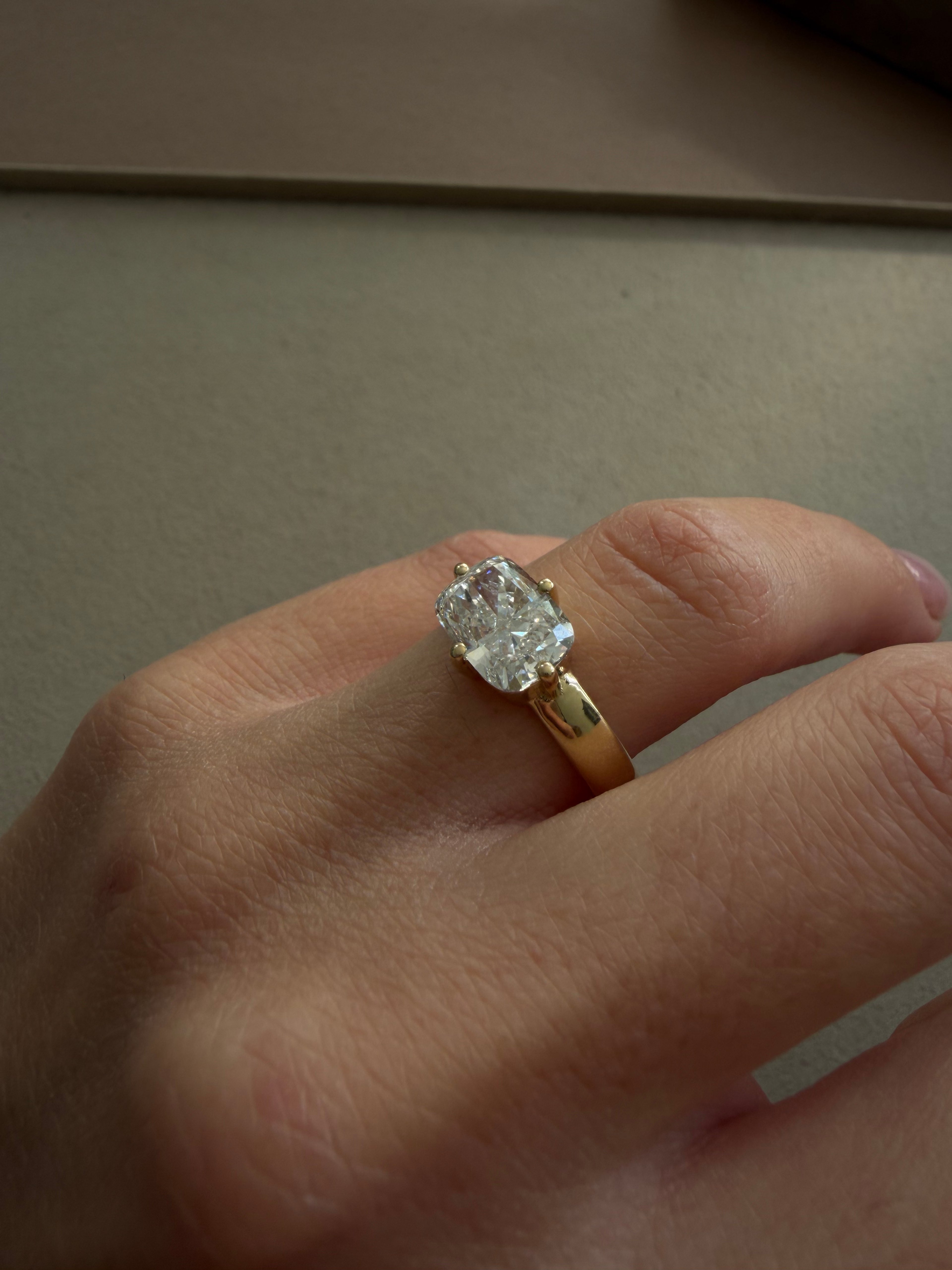 East-West Elongated Cushion Ring