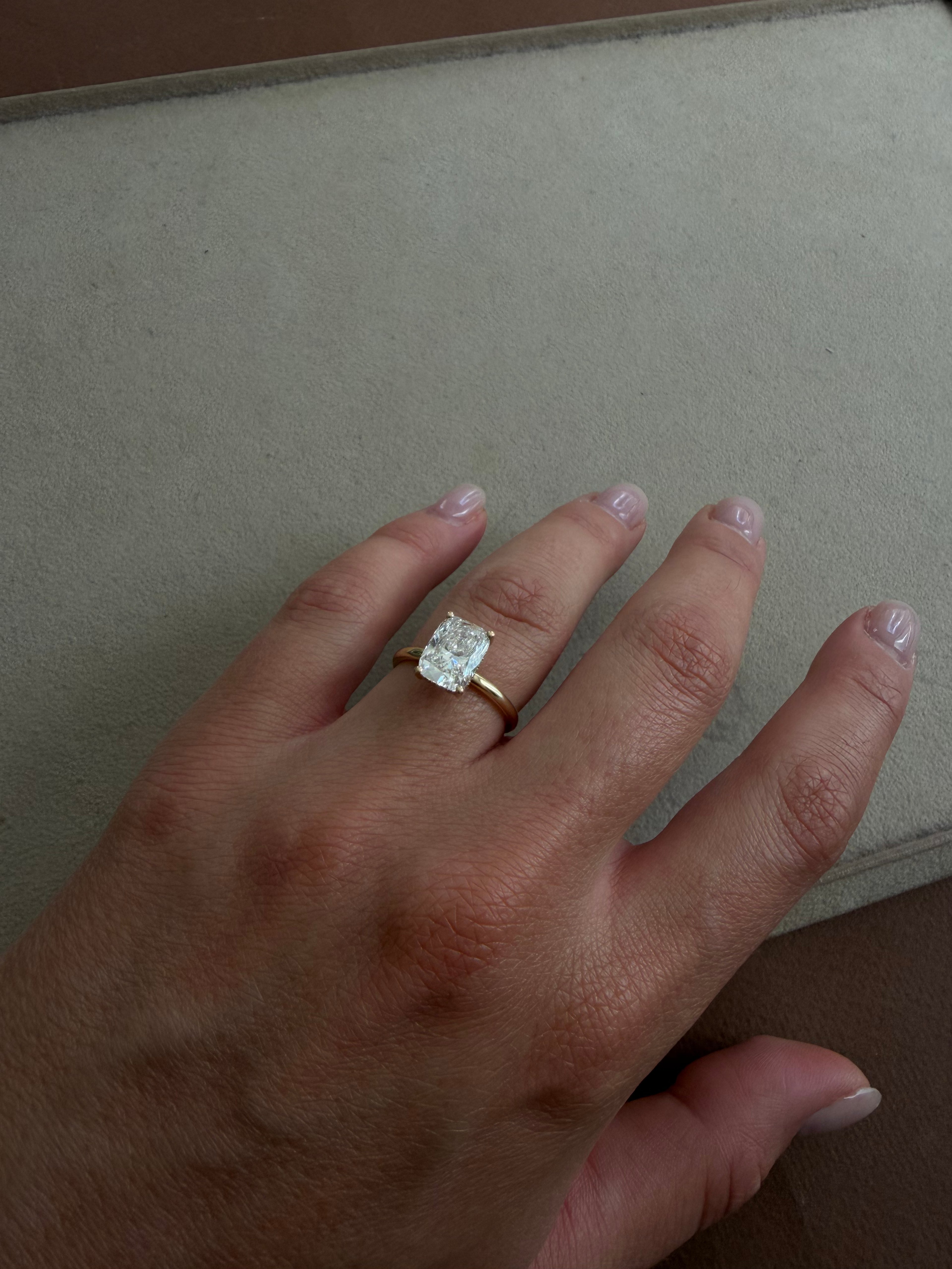 Cushion Solitaire Ring