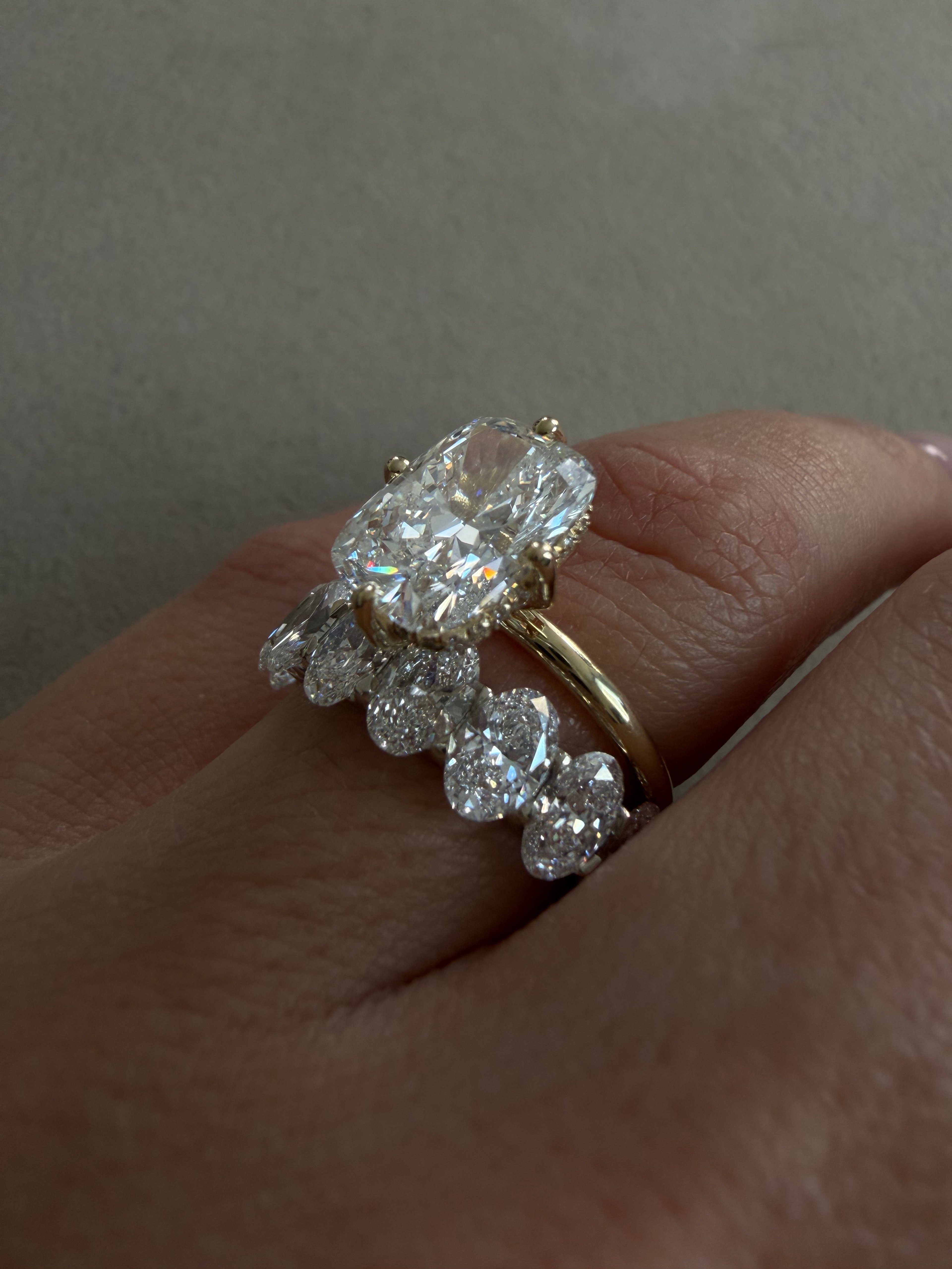 Cushion Prong Plus Ring