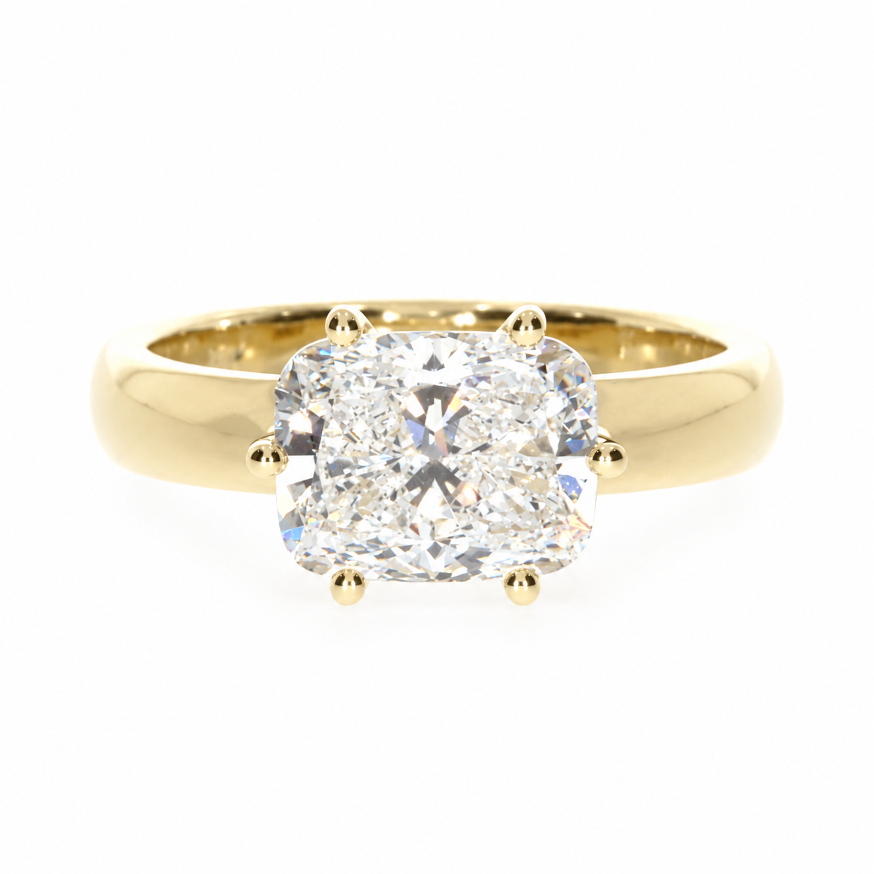 Six Prong Cushion Ring