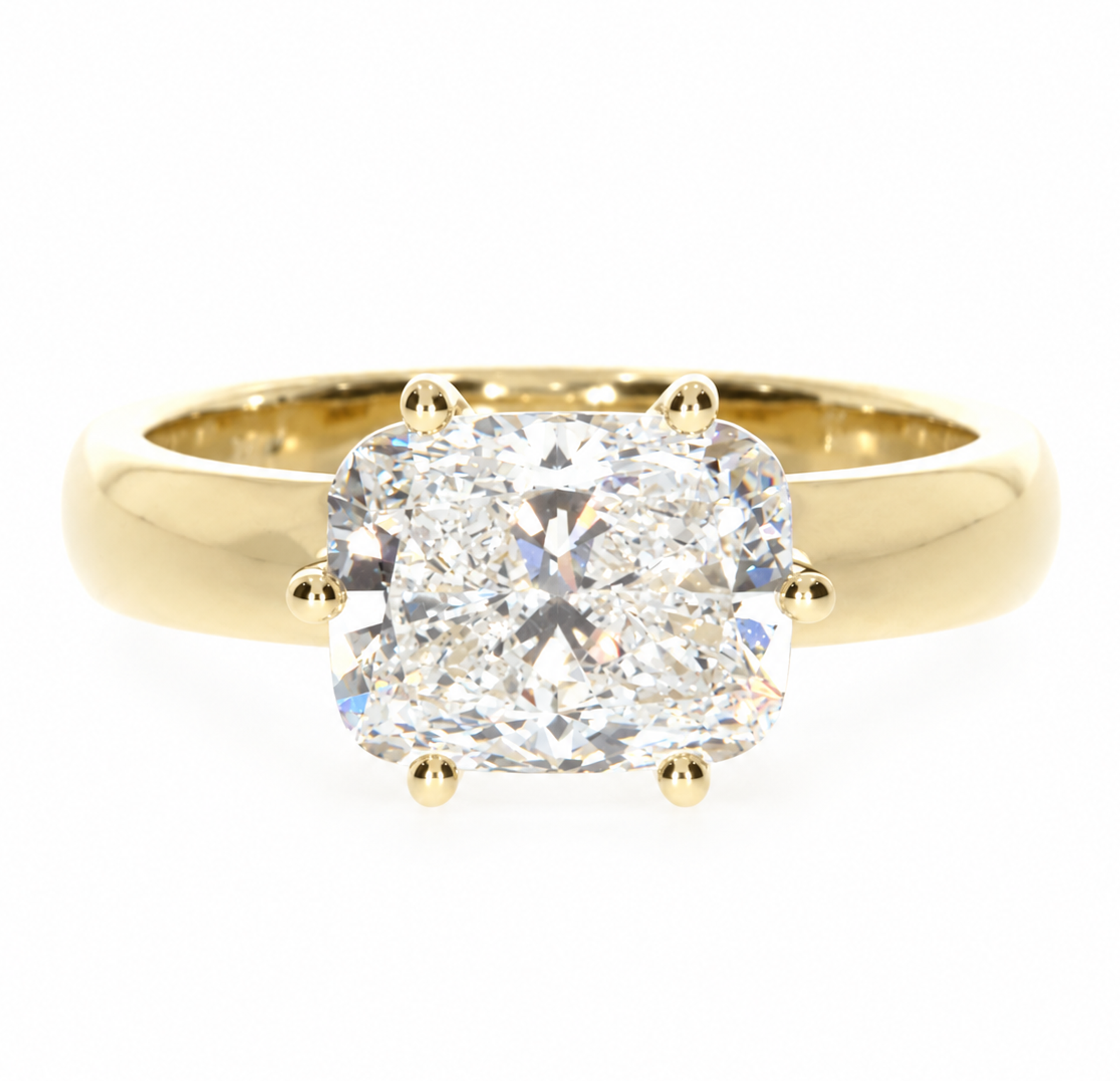 Six Prong Cushion Ring