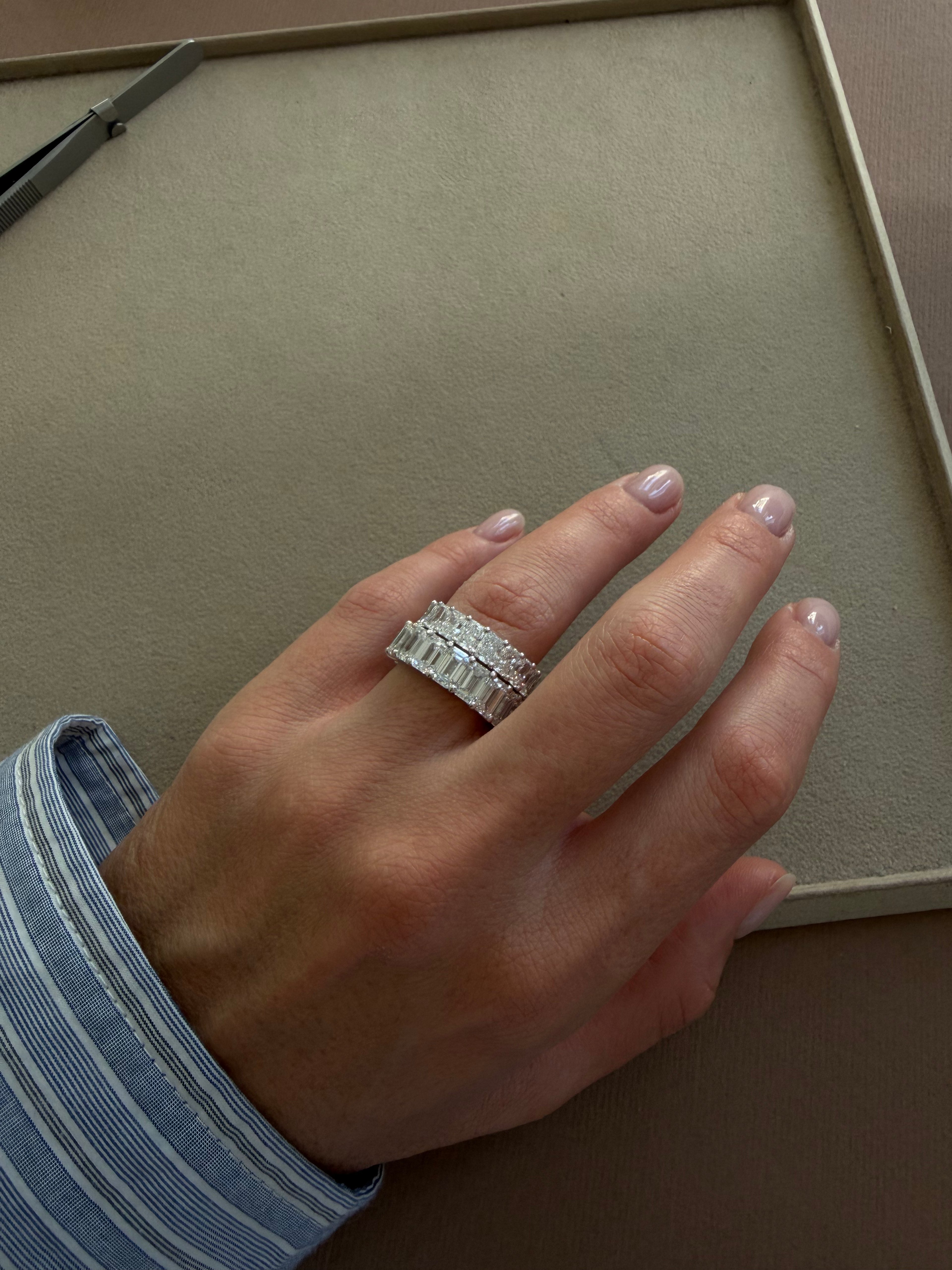 Emerald Full Eternity Band