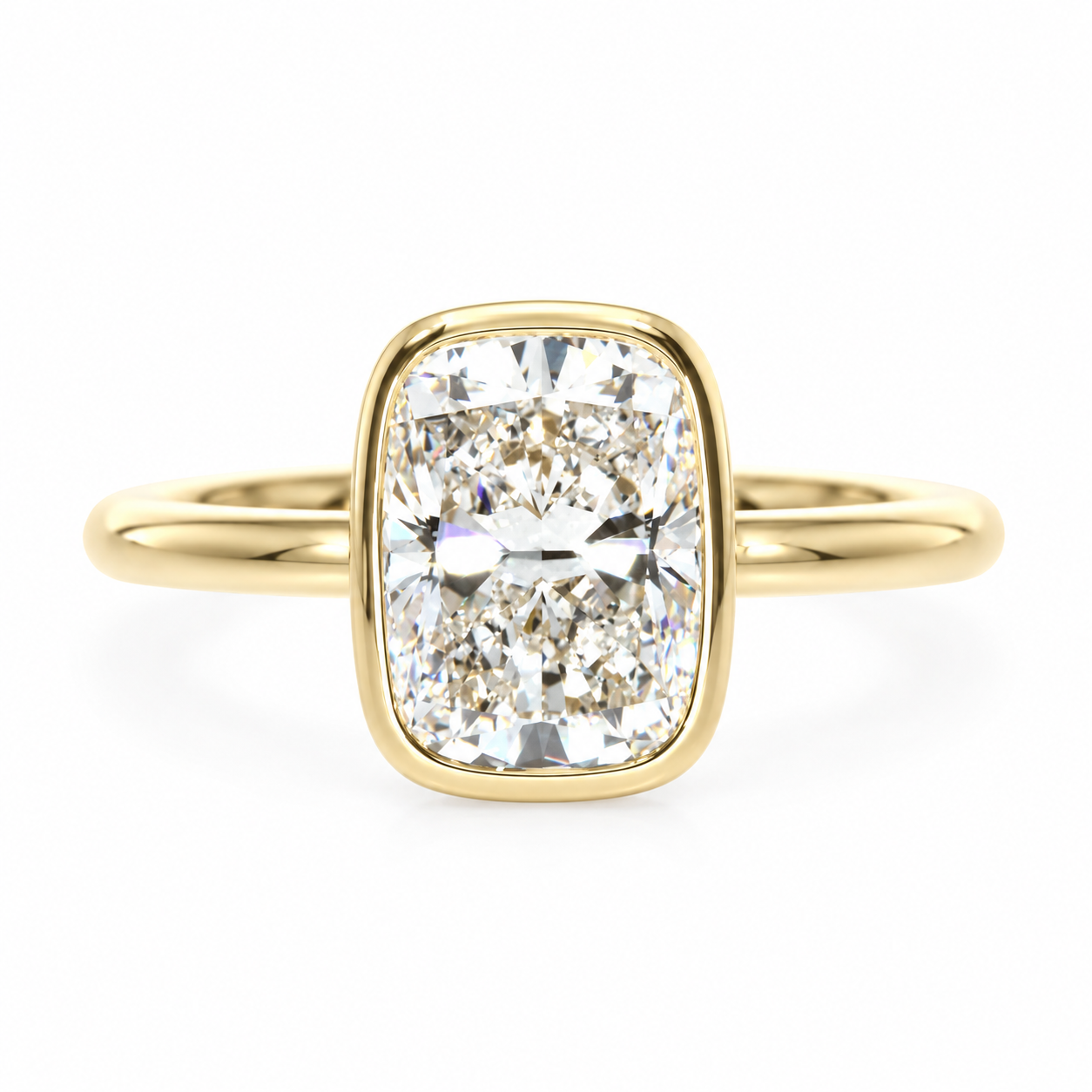Cushion Bezel Ring