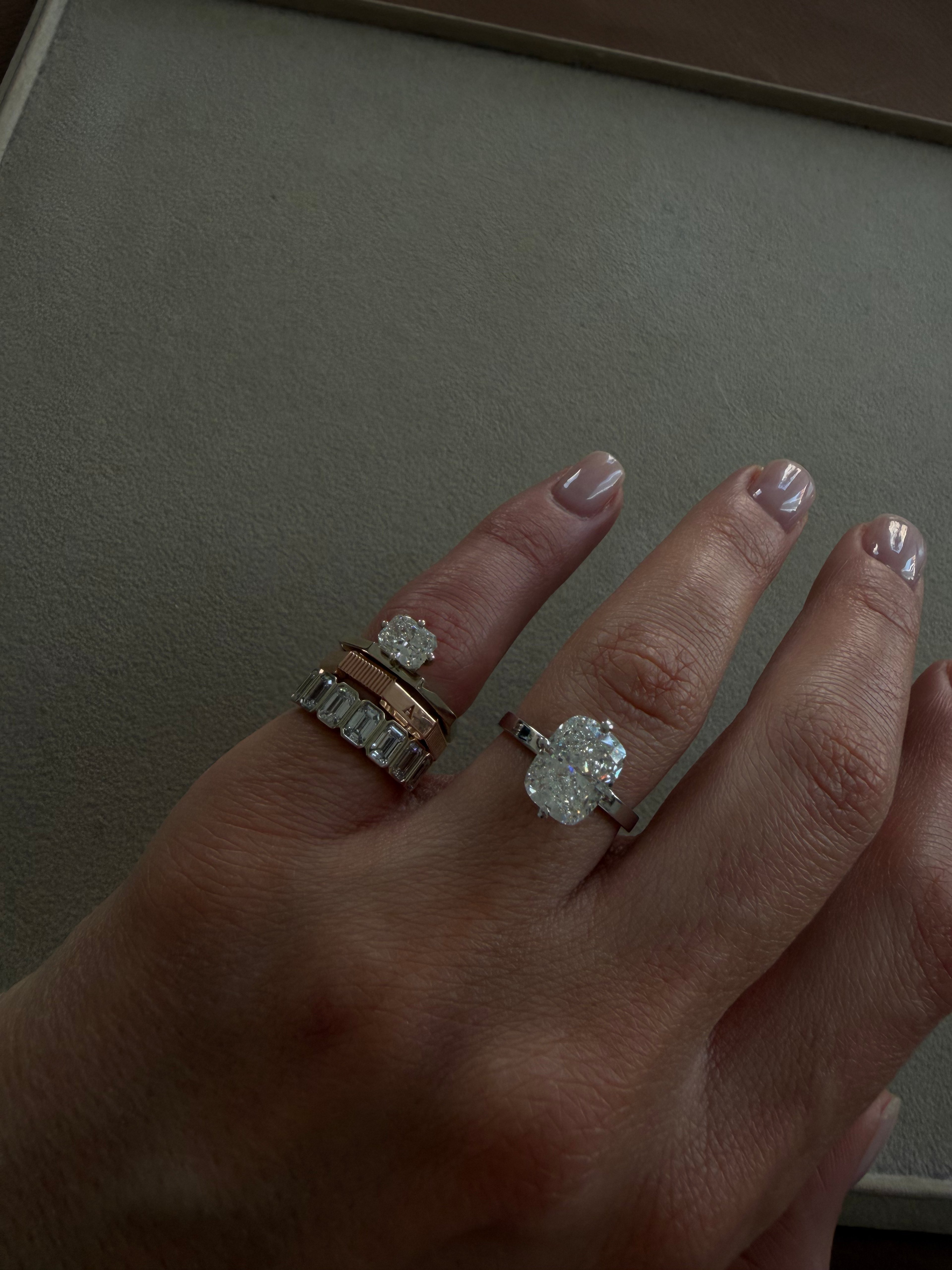 Cushion Prong Plus Ring