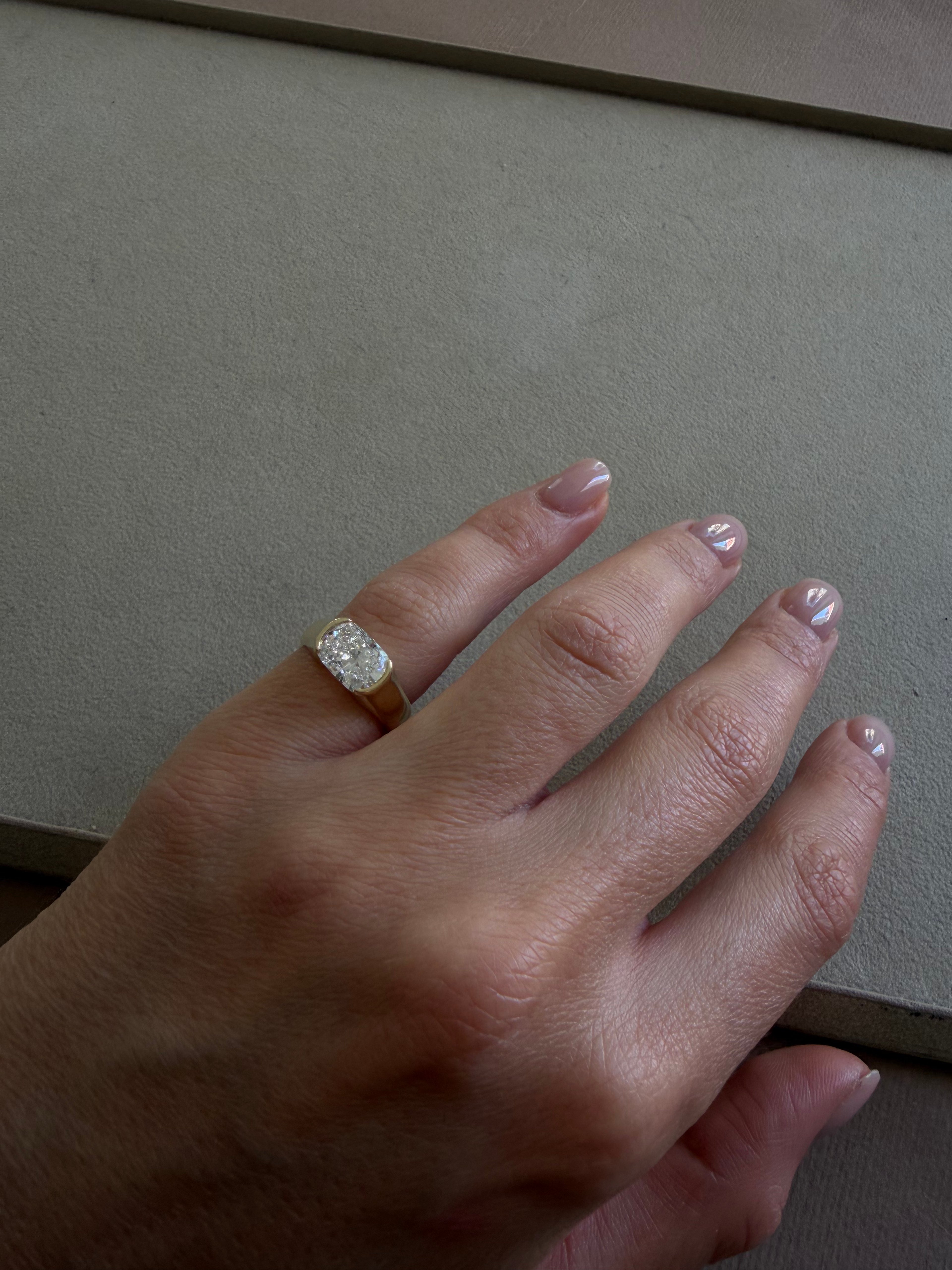 Wide Band Cushion Ring