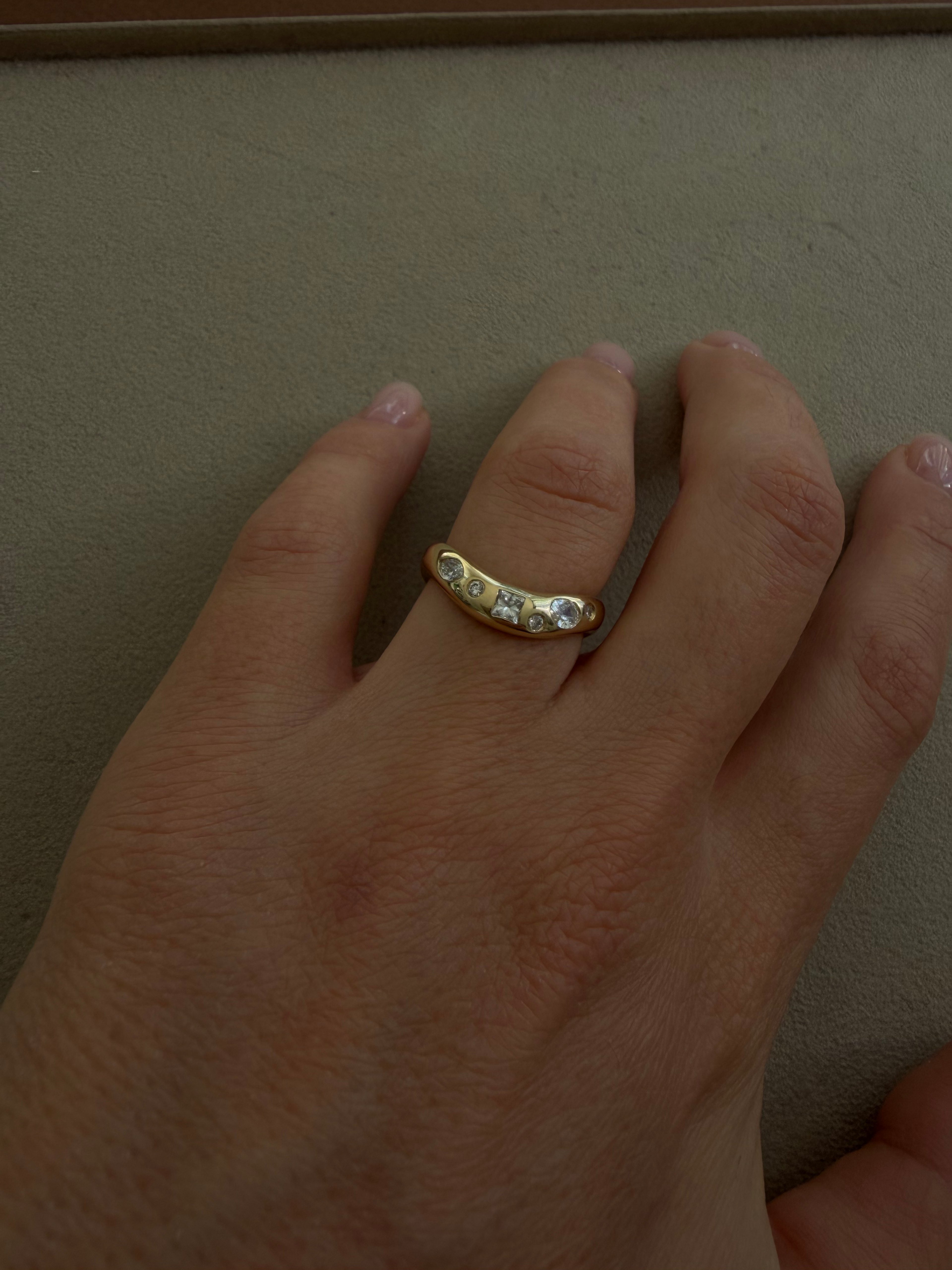 Mixed Diamond Signet Ring