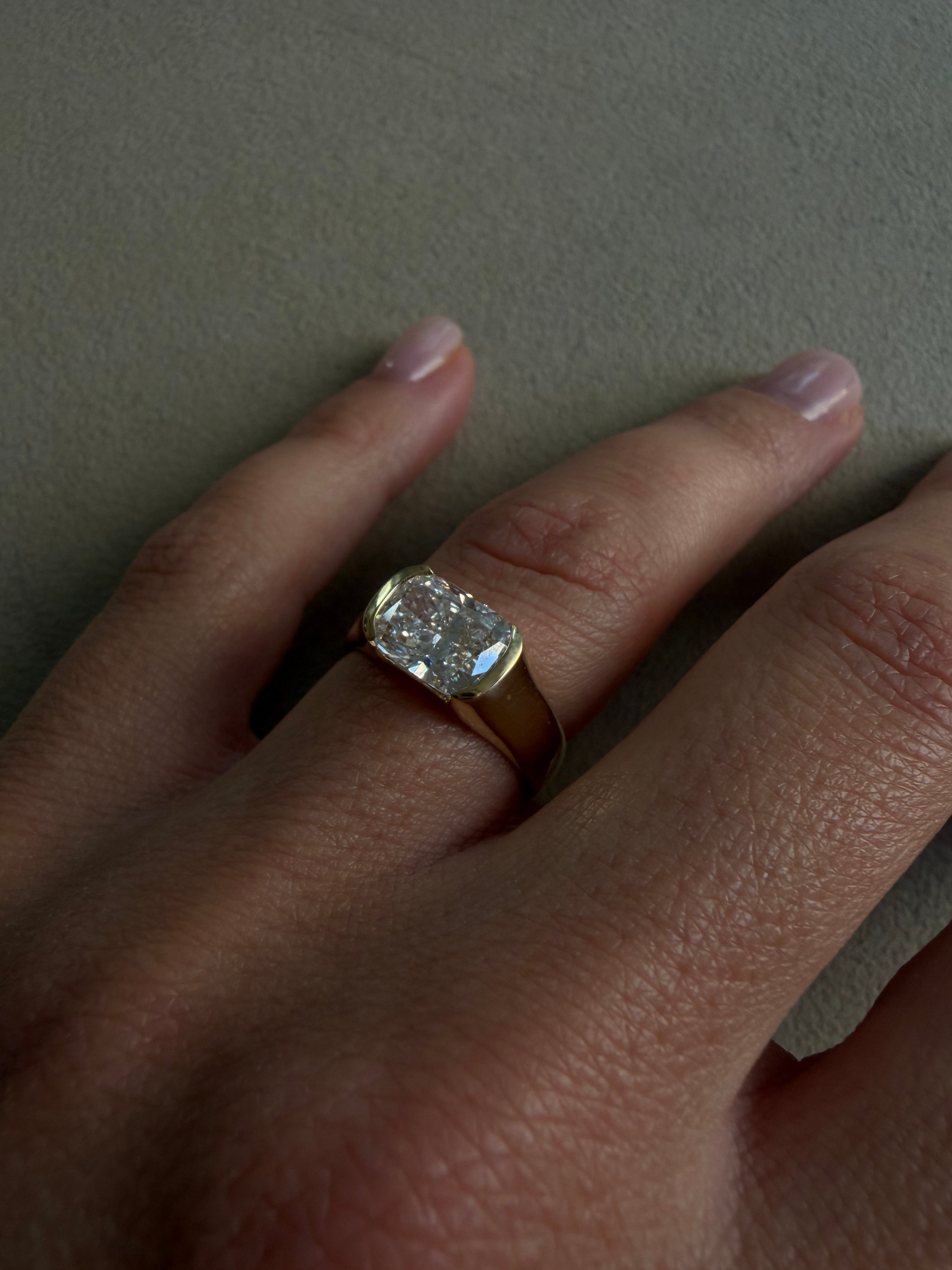 Wide Band Cushion Ring