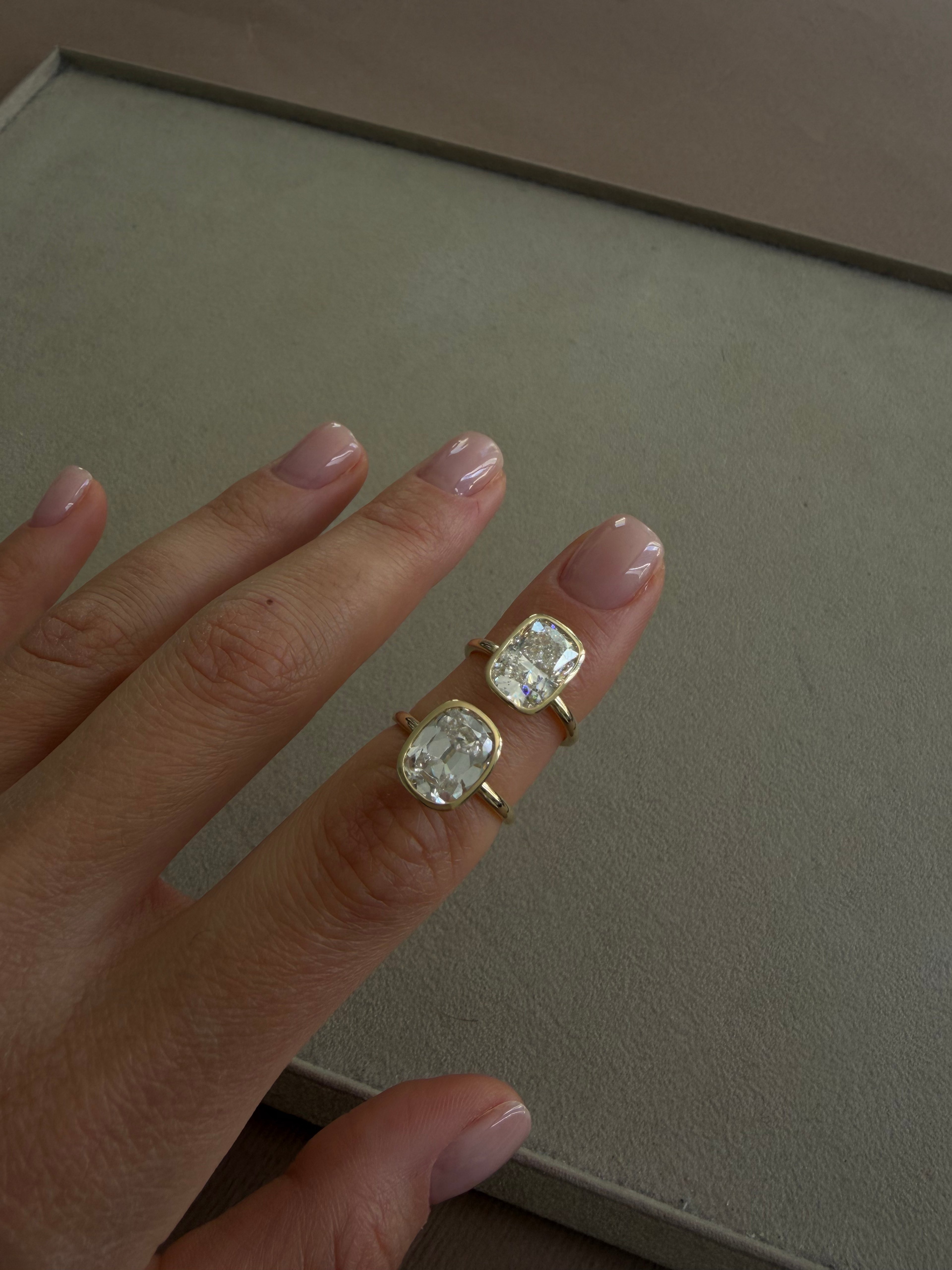 Cushion Bezel Ring