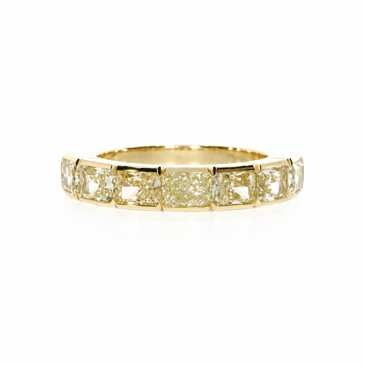 Fancy Yellow Radiant Bezel Band