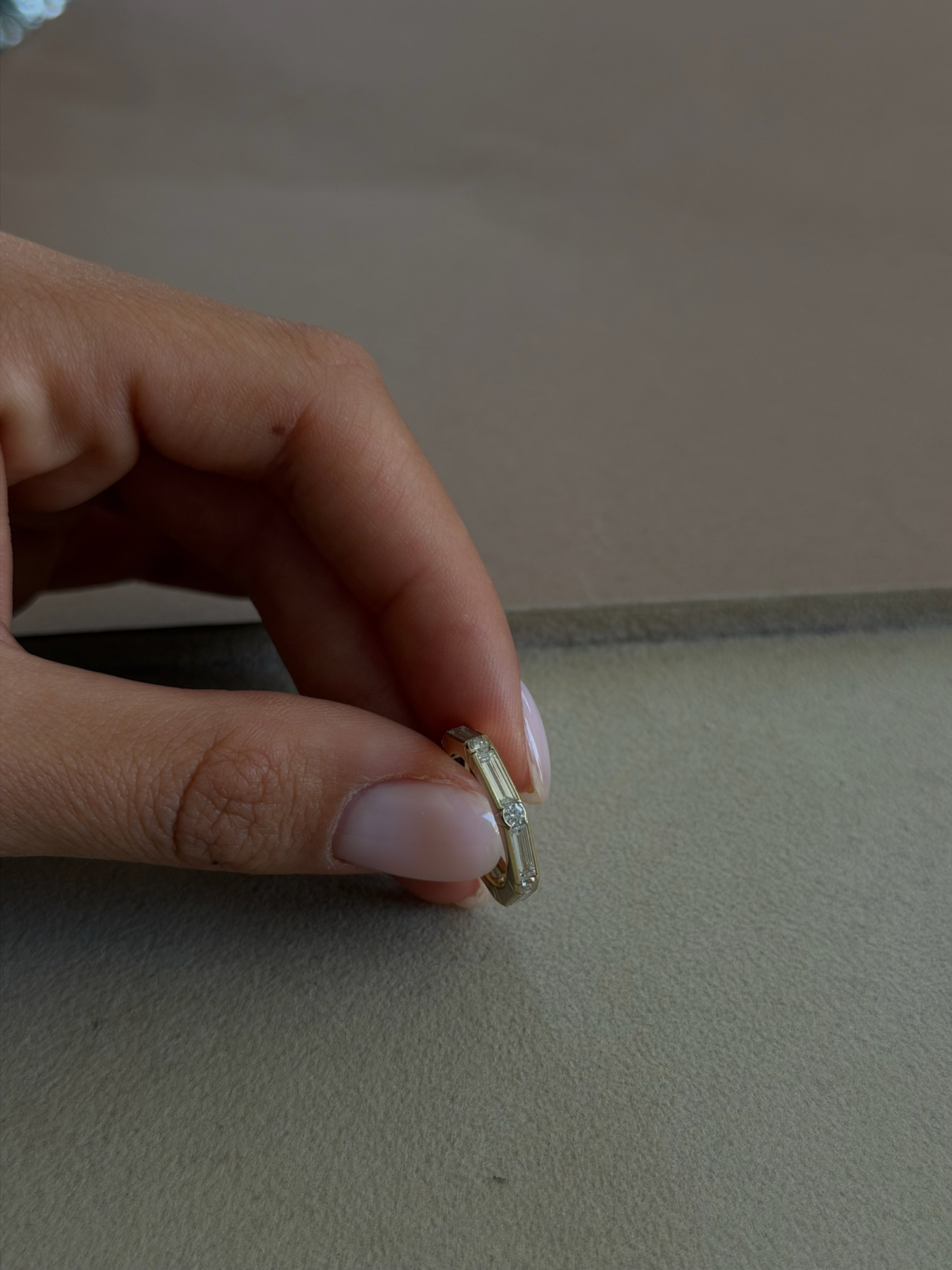 Baguette & Round  Full Eternity Ring
