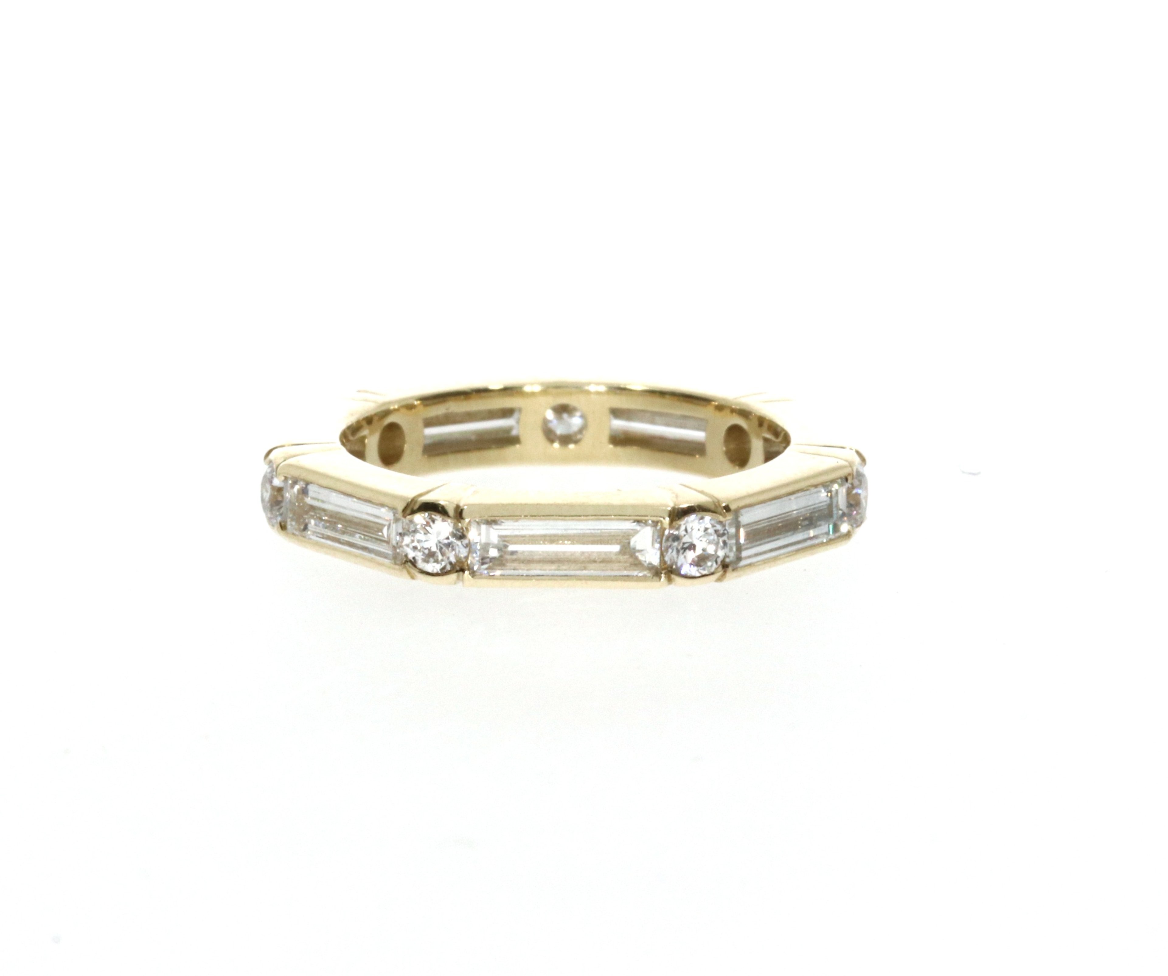 Baguette & Round  Full Eternity Ring