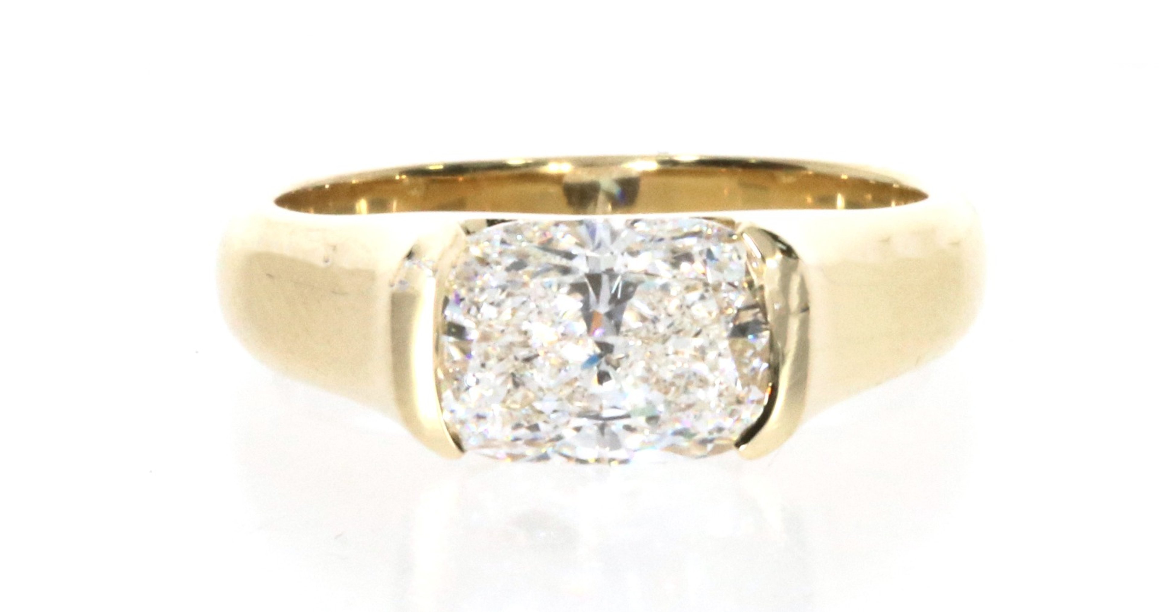 Wide Band Cushion Ring
