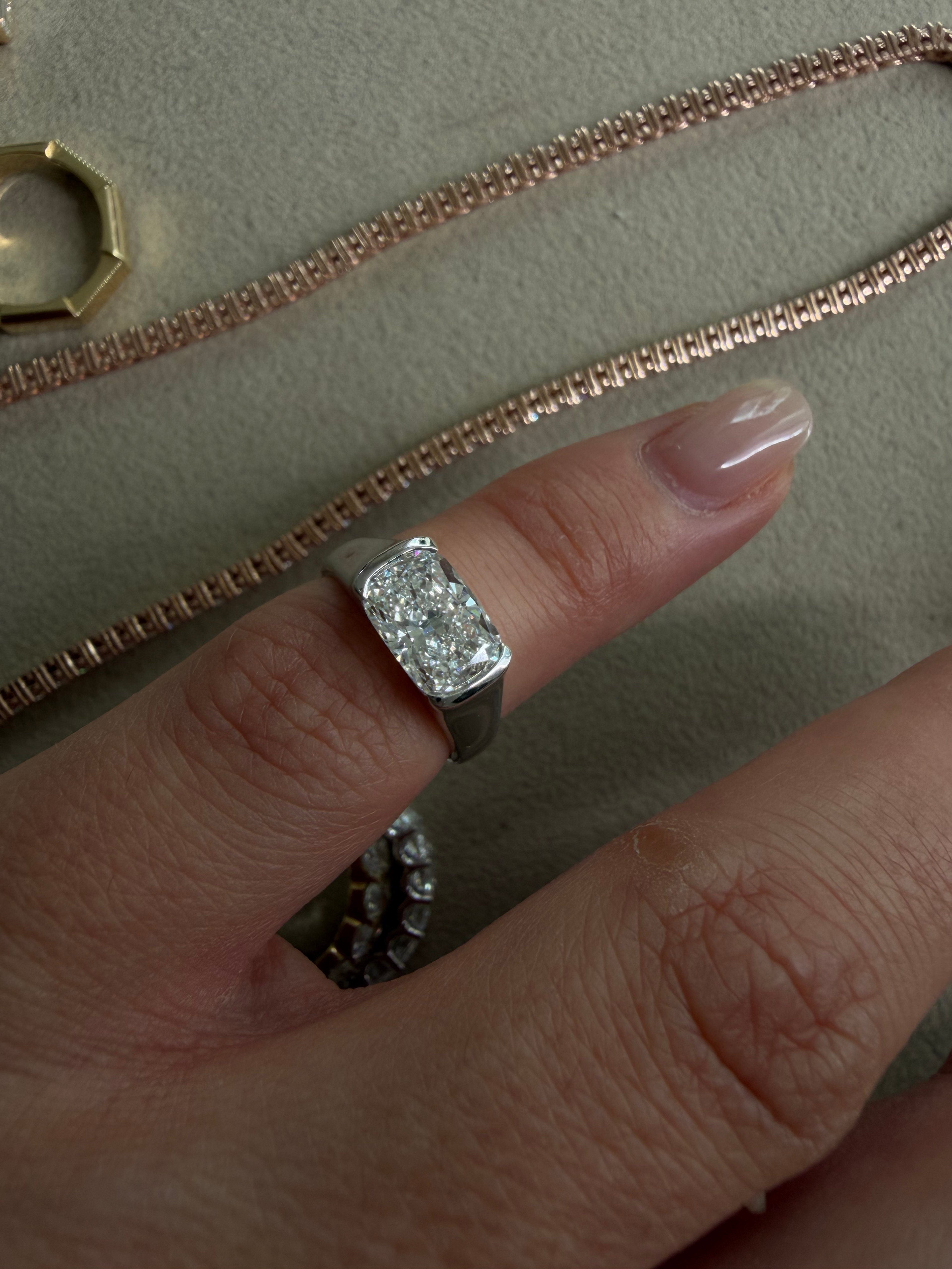 Wide Band Cushion Ring